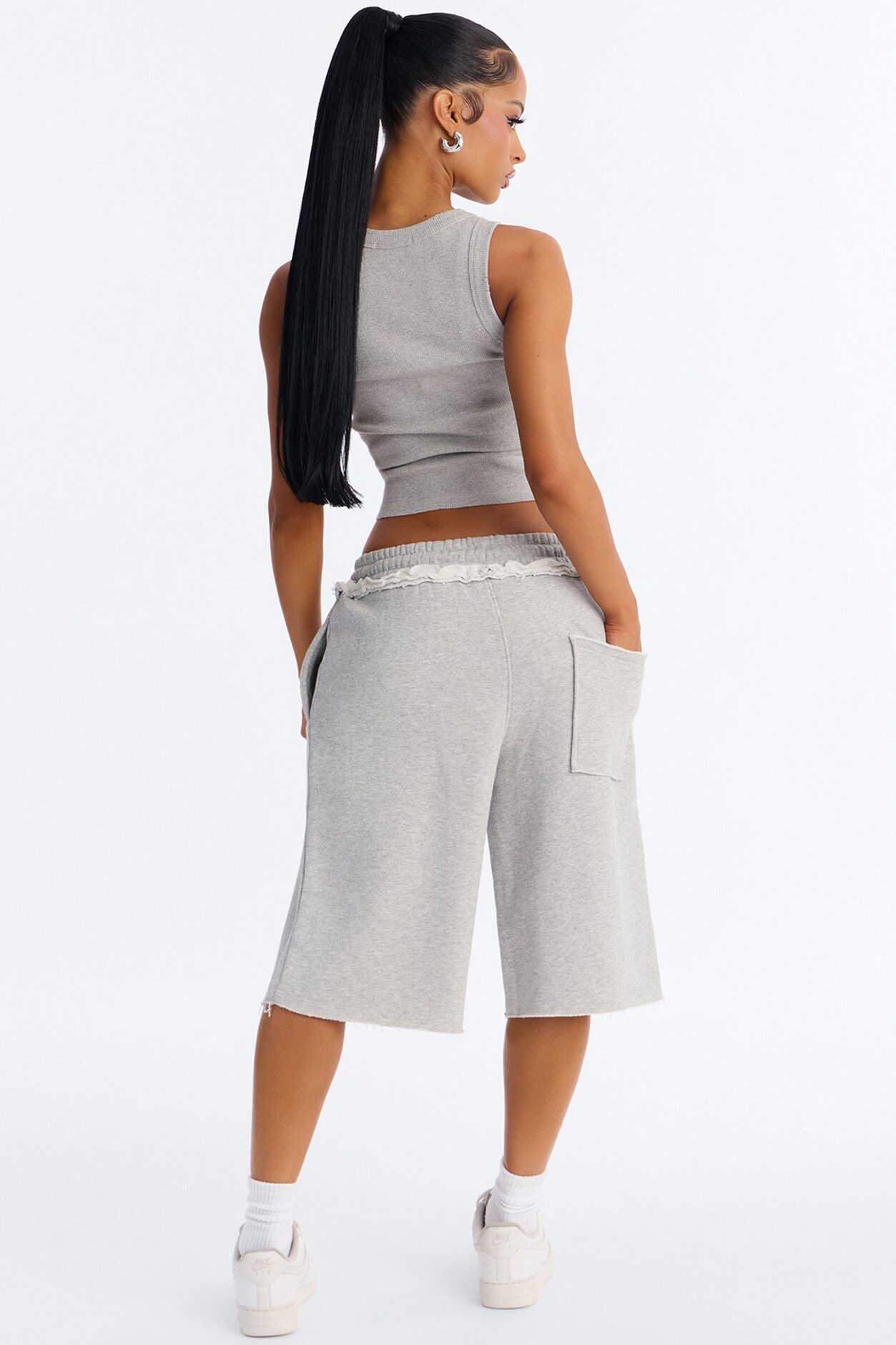 Laura Fleece Jort Set - Grey