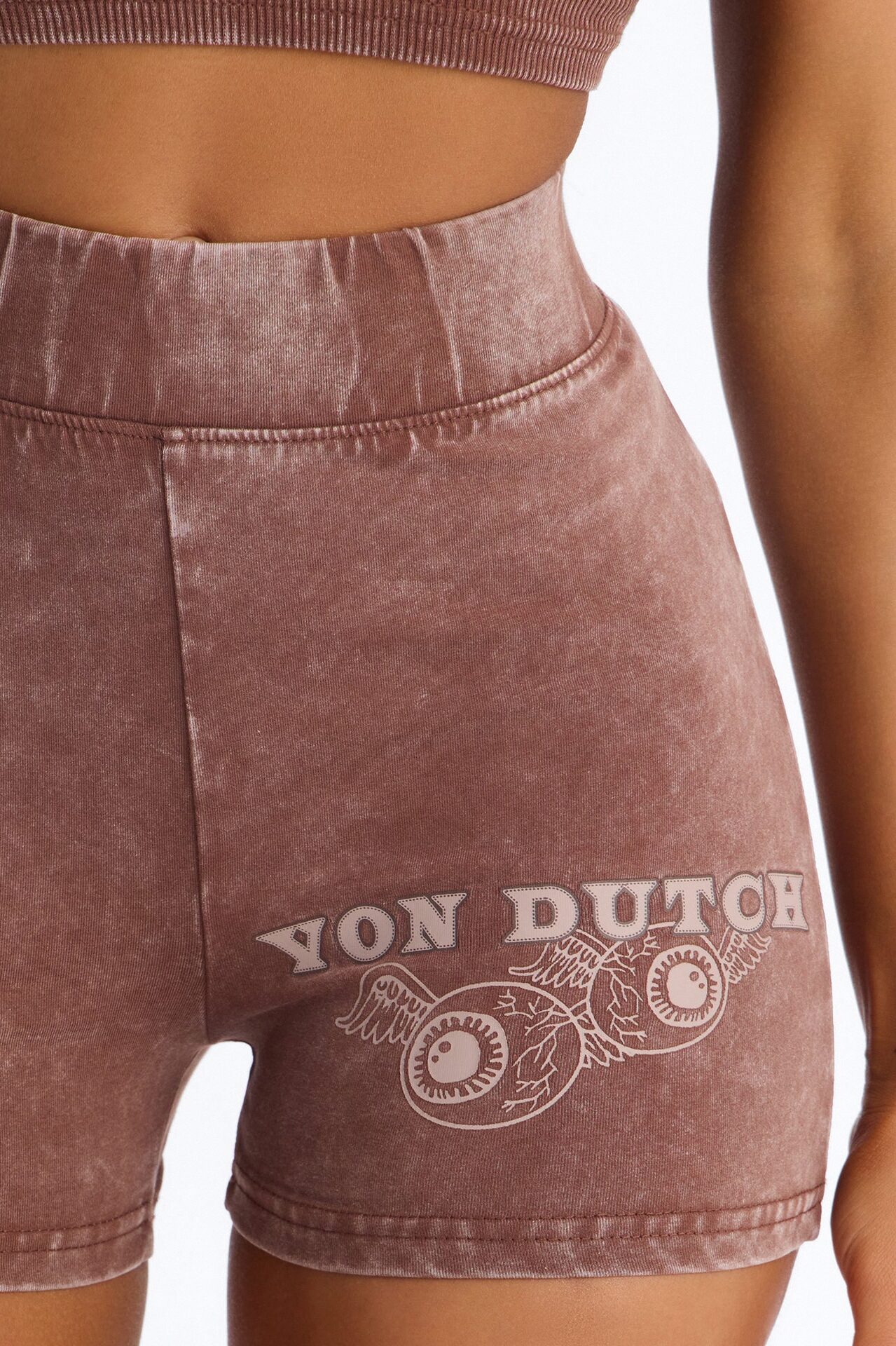 Von Dutch Washed Hot Short - Brown