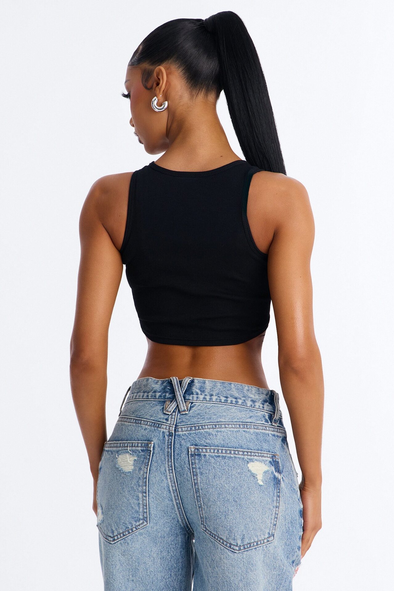Von Dutch Crop Tank - Black