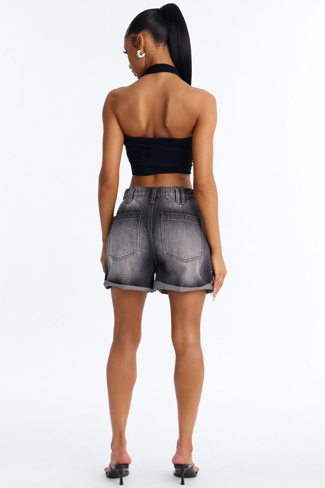 Bowery Denim Shorts - Black Wash