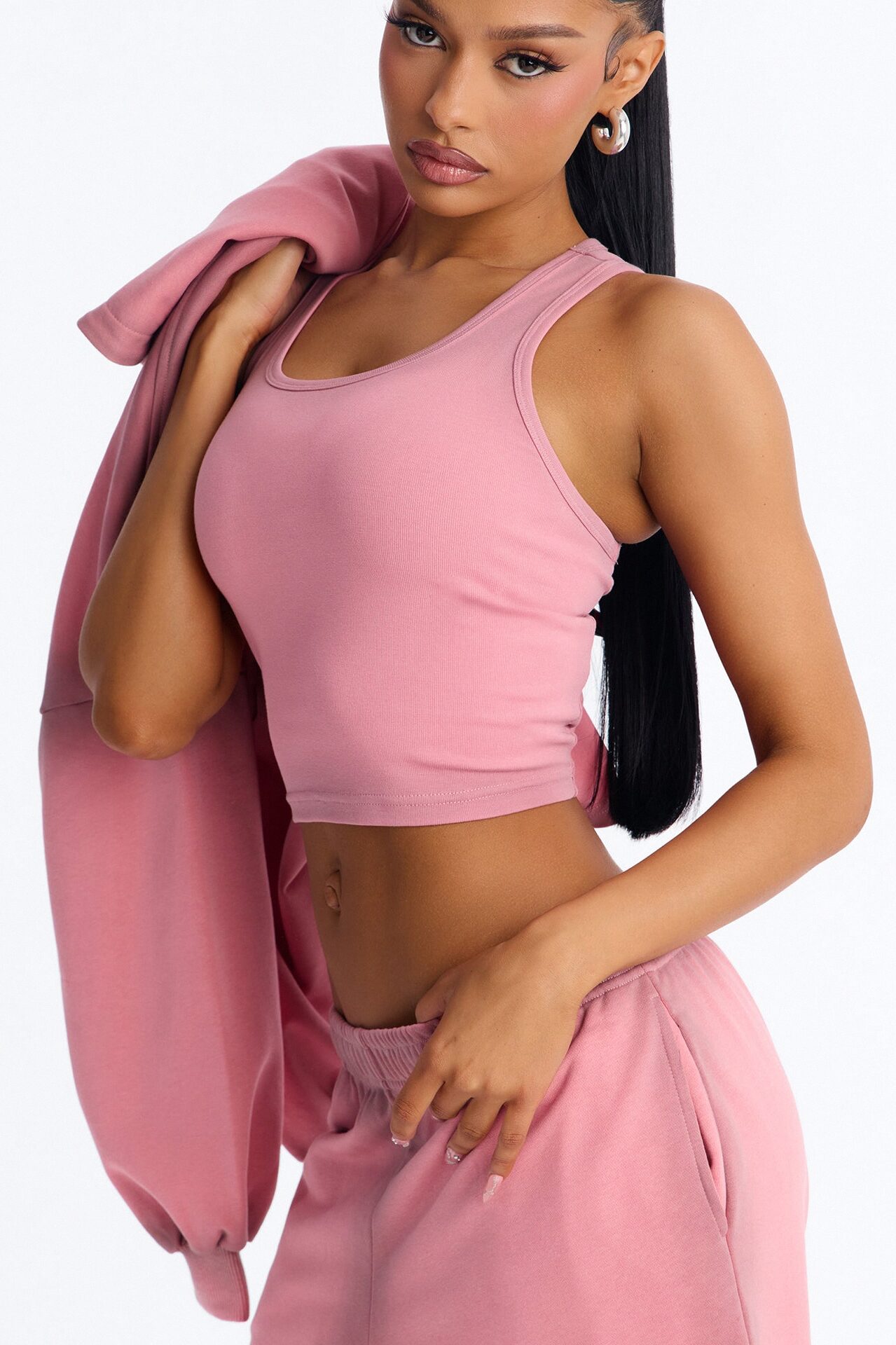 Sam French Terry 3 Piece Jort Set - Pink