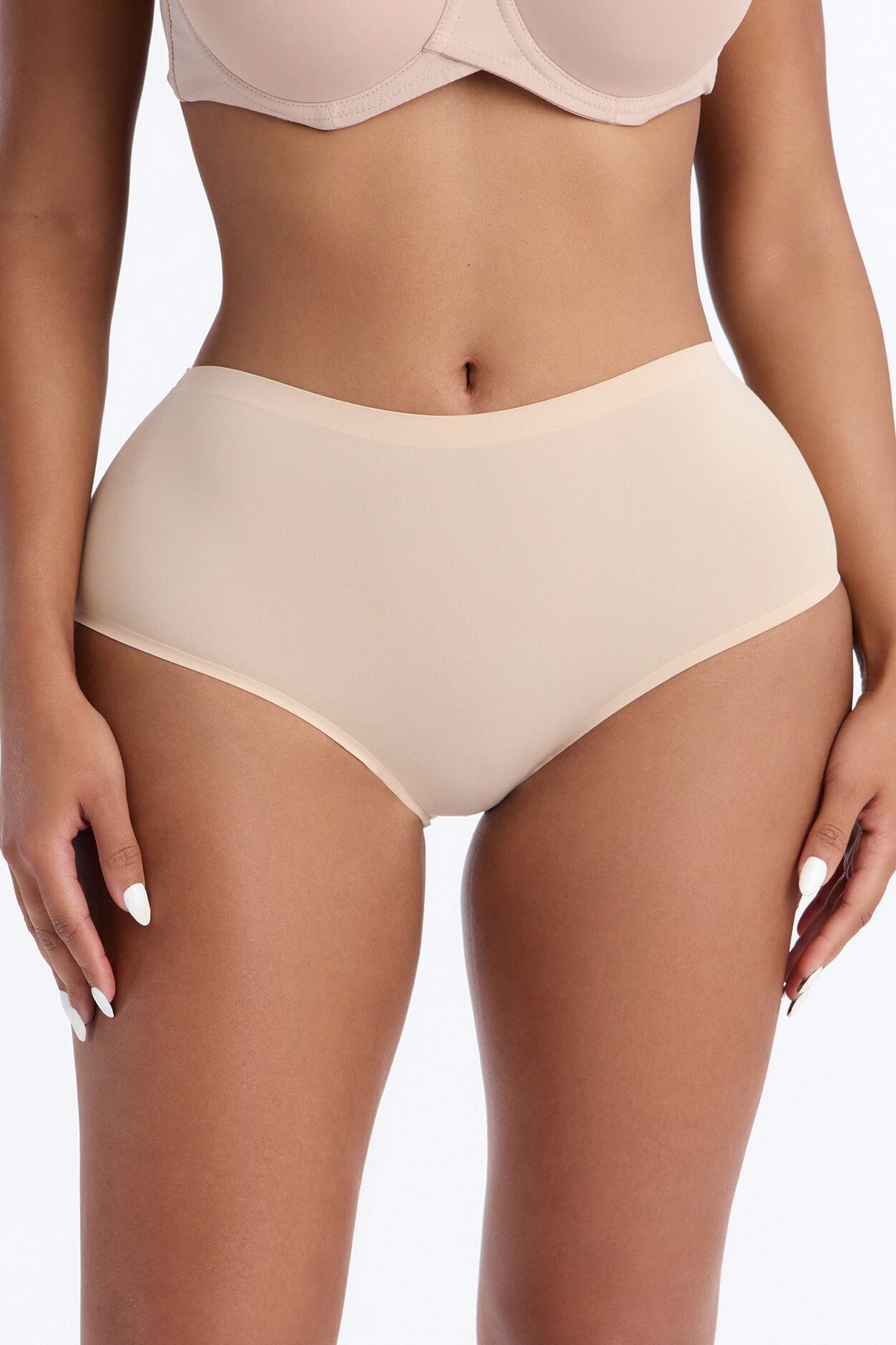 Soft Form Smoothing High Waisted Brief Panty - Sand