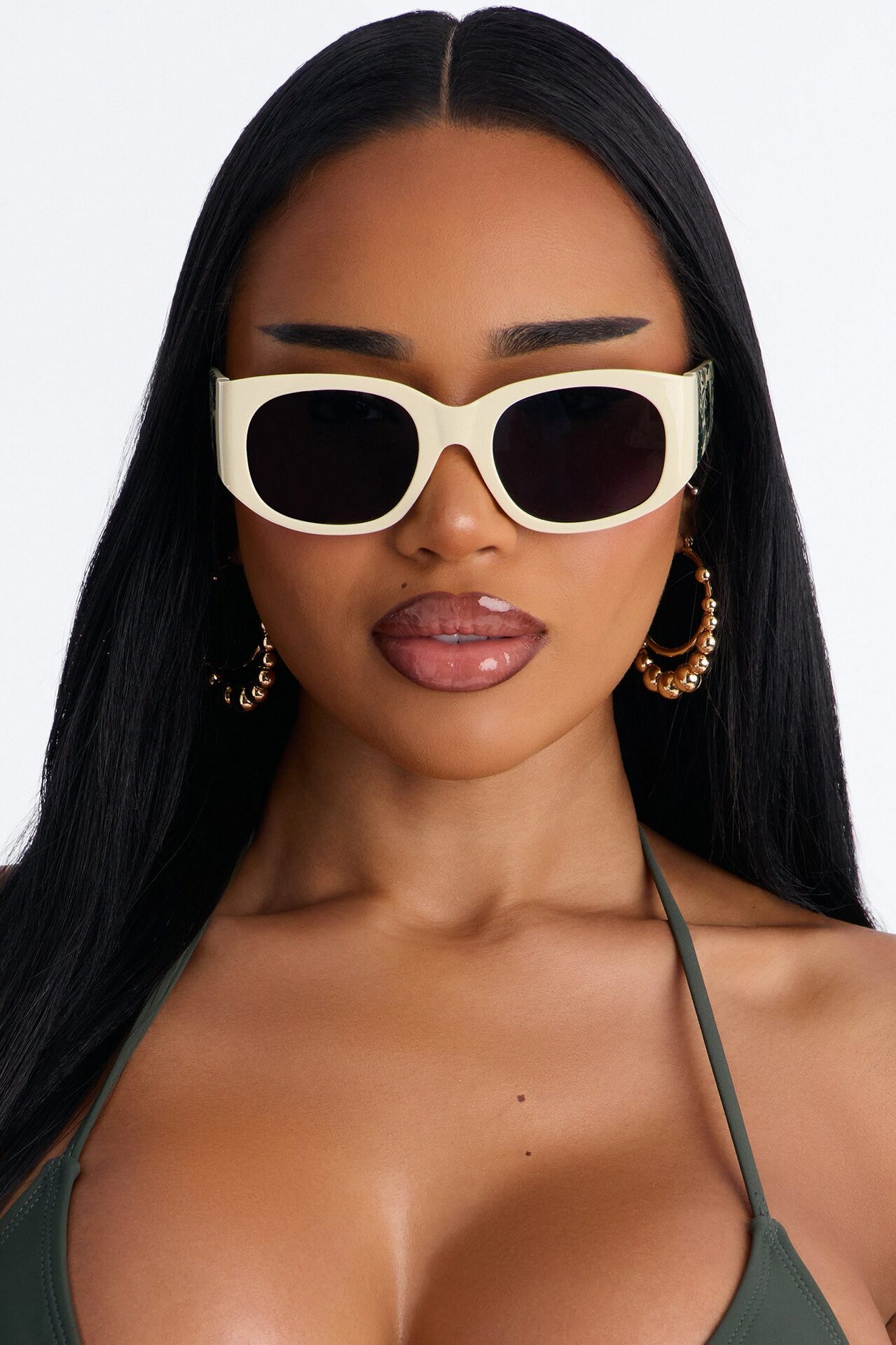 Tropical Vaycay Sunglasses - Cream