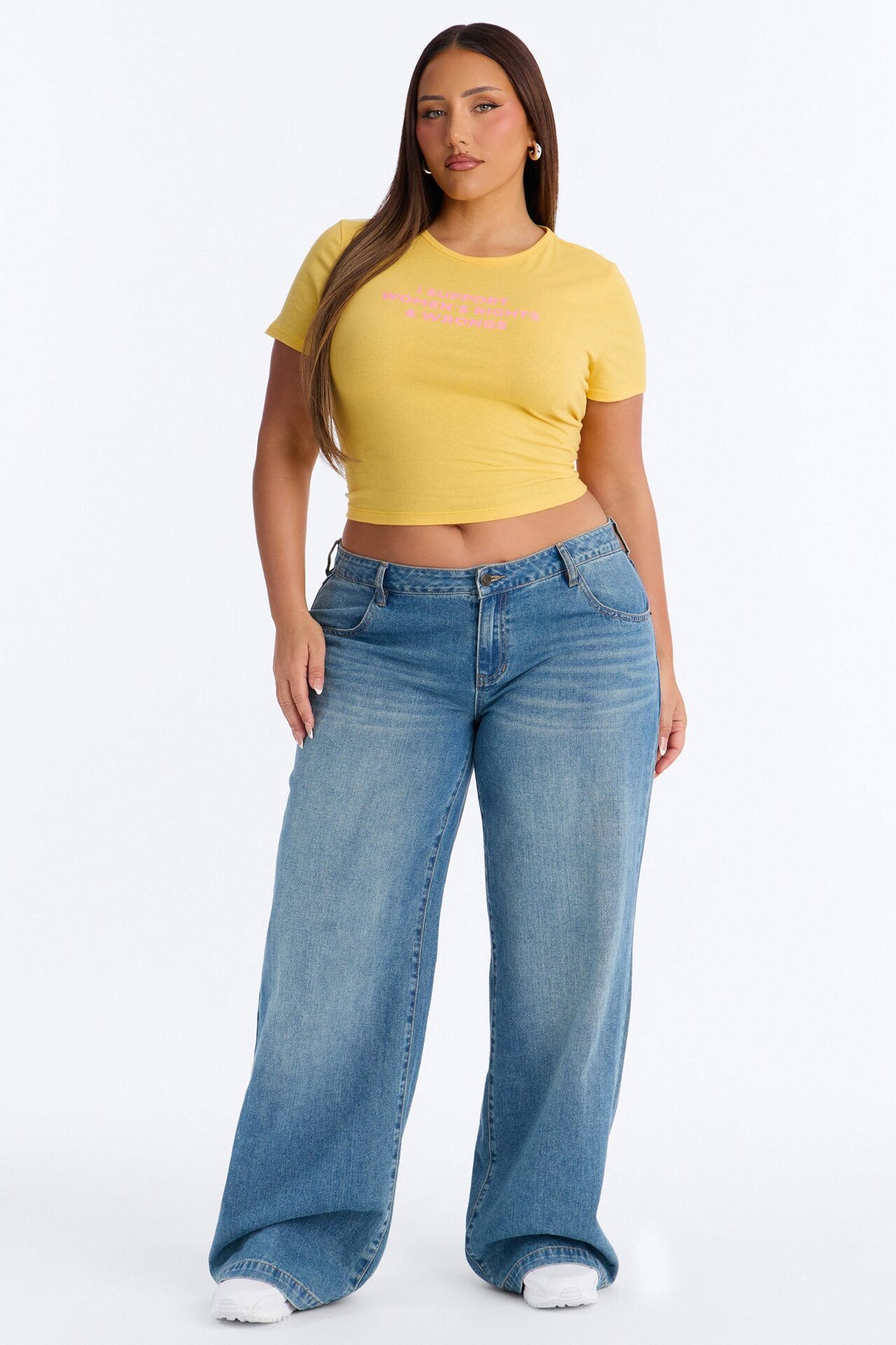 Supporting Those Rights Baby Tee - Yellow