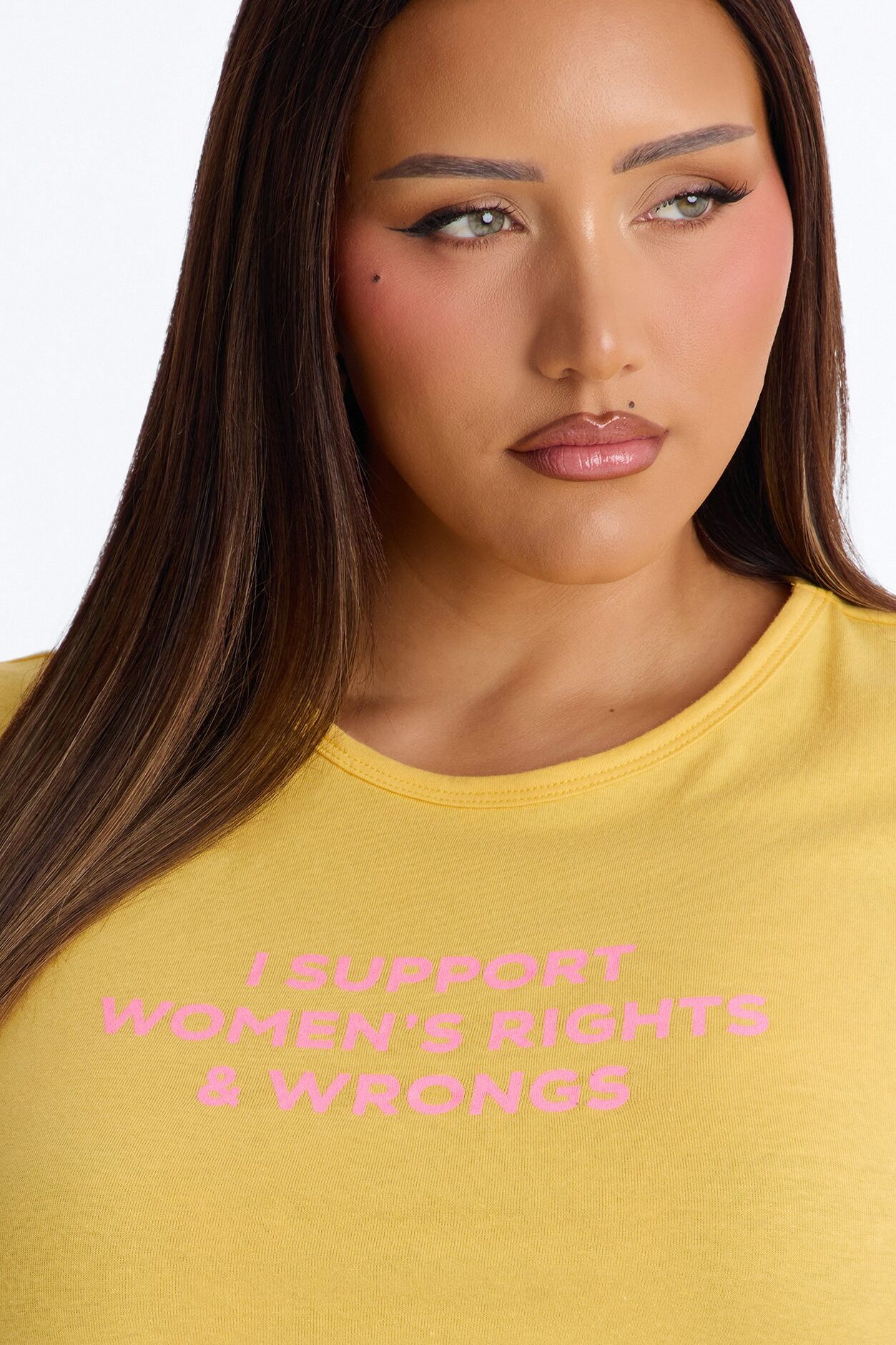Supporting Those Rights Baby Tee - Yellow