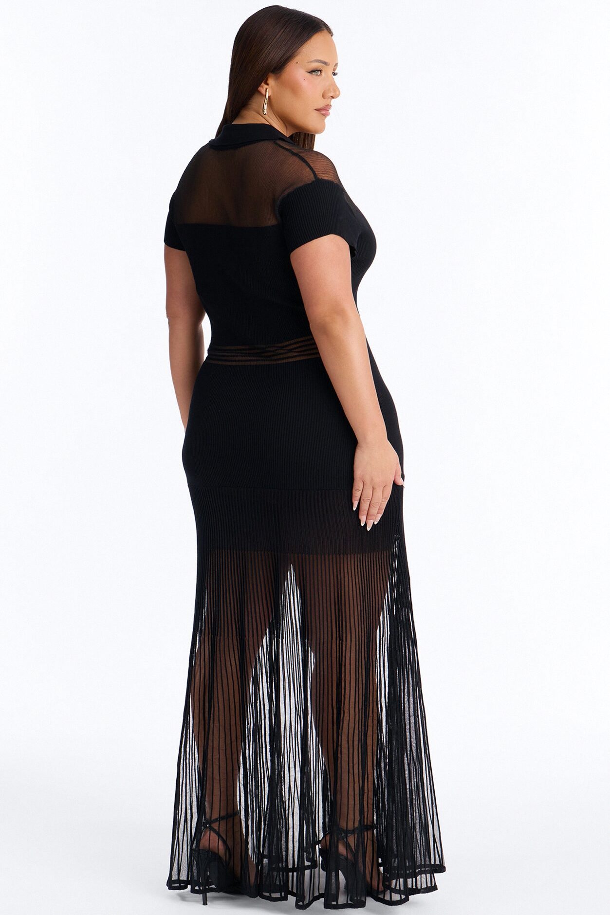 Carolynn Sweater Maxi Dress - Black