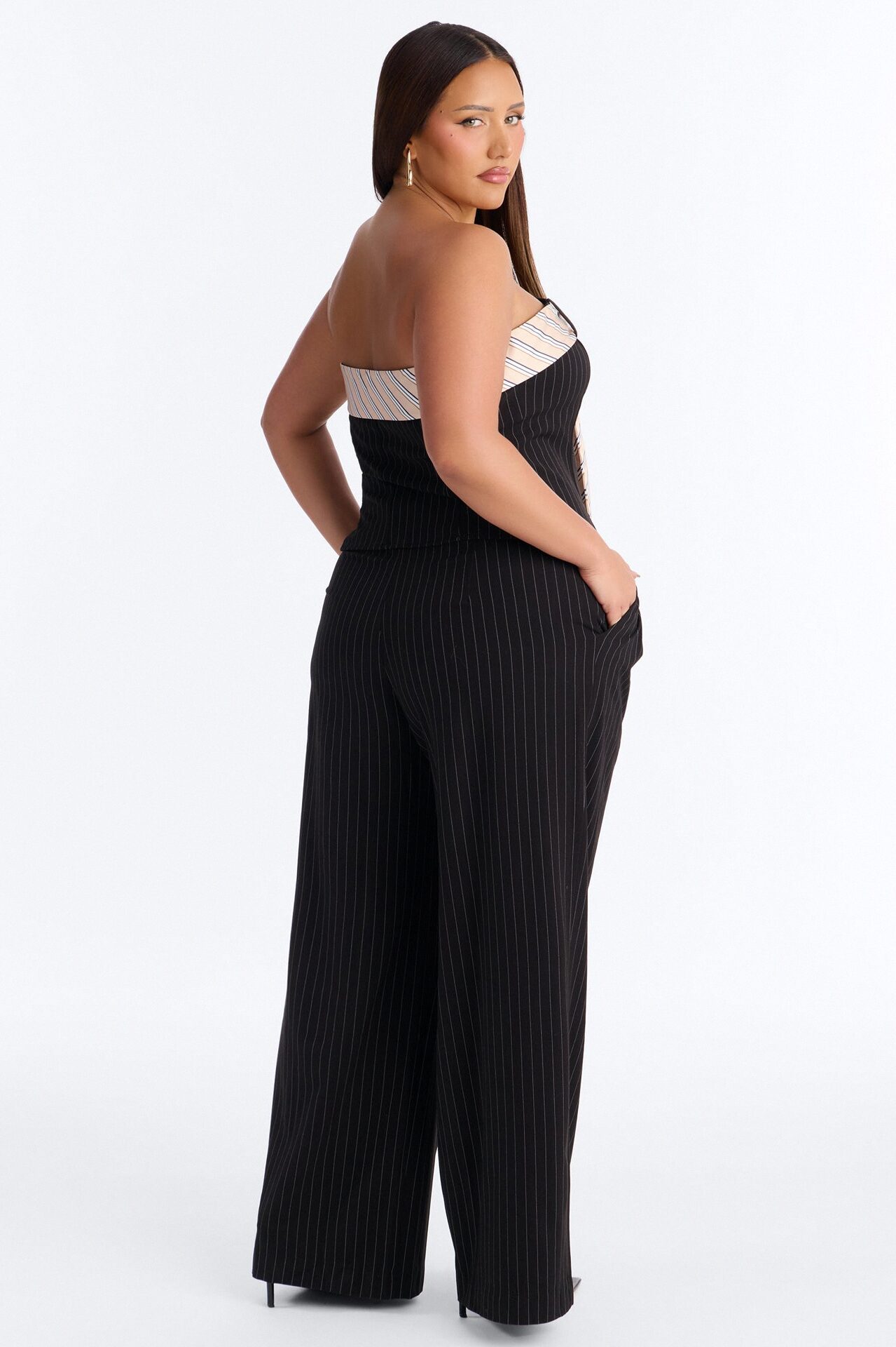 Tied To The Job Pant Set - Black/combo