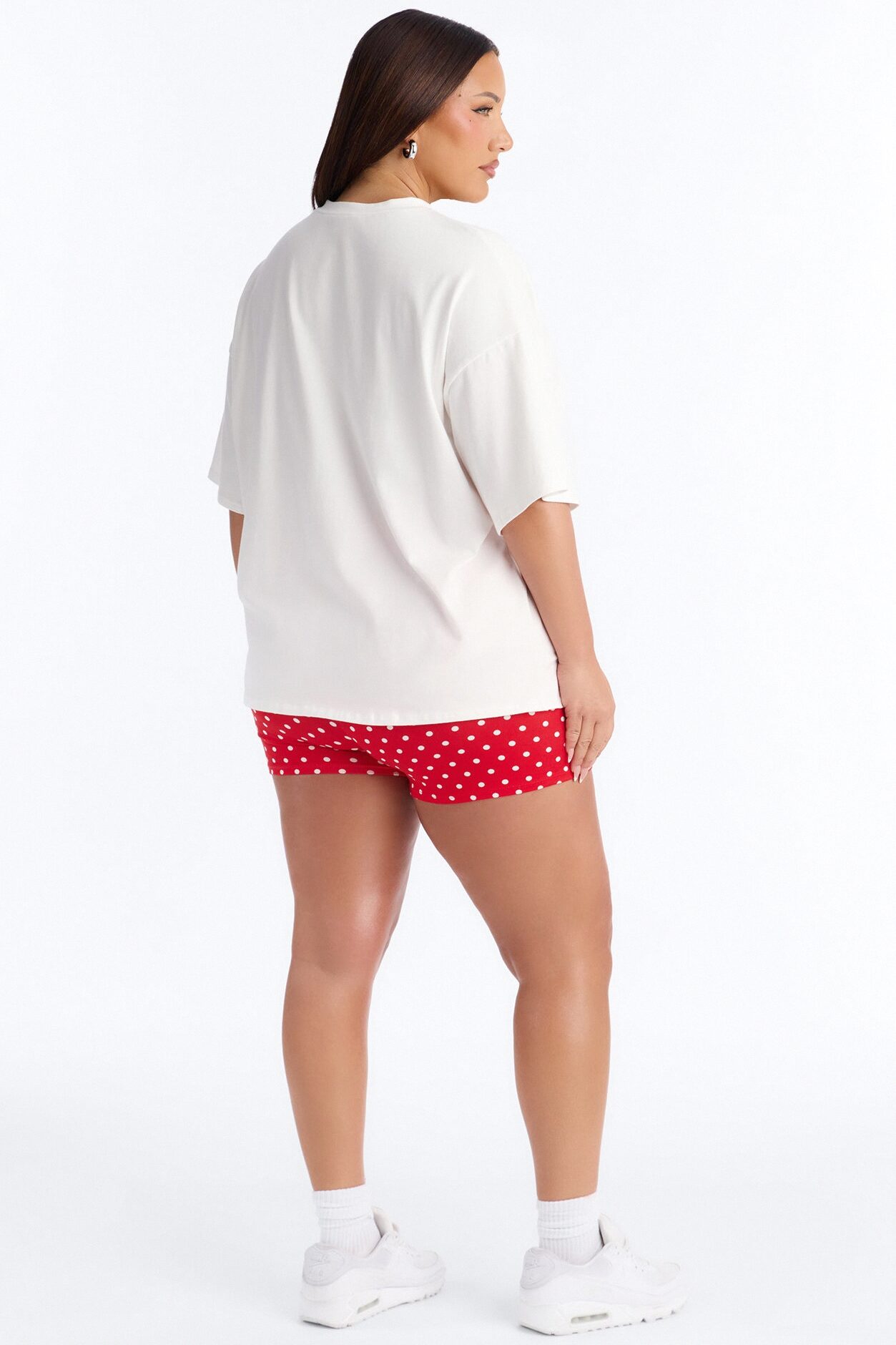 Cherry Play Polka Dot Biker Short Set - Red/combo