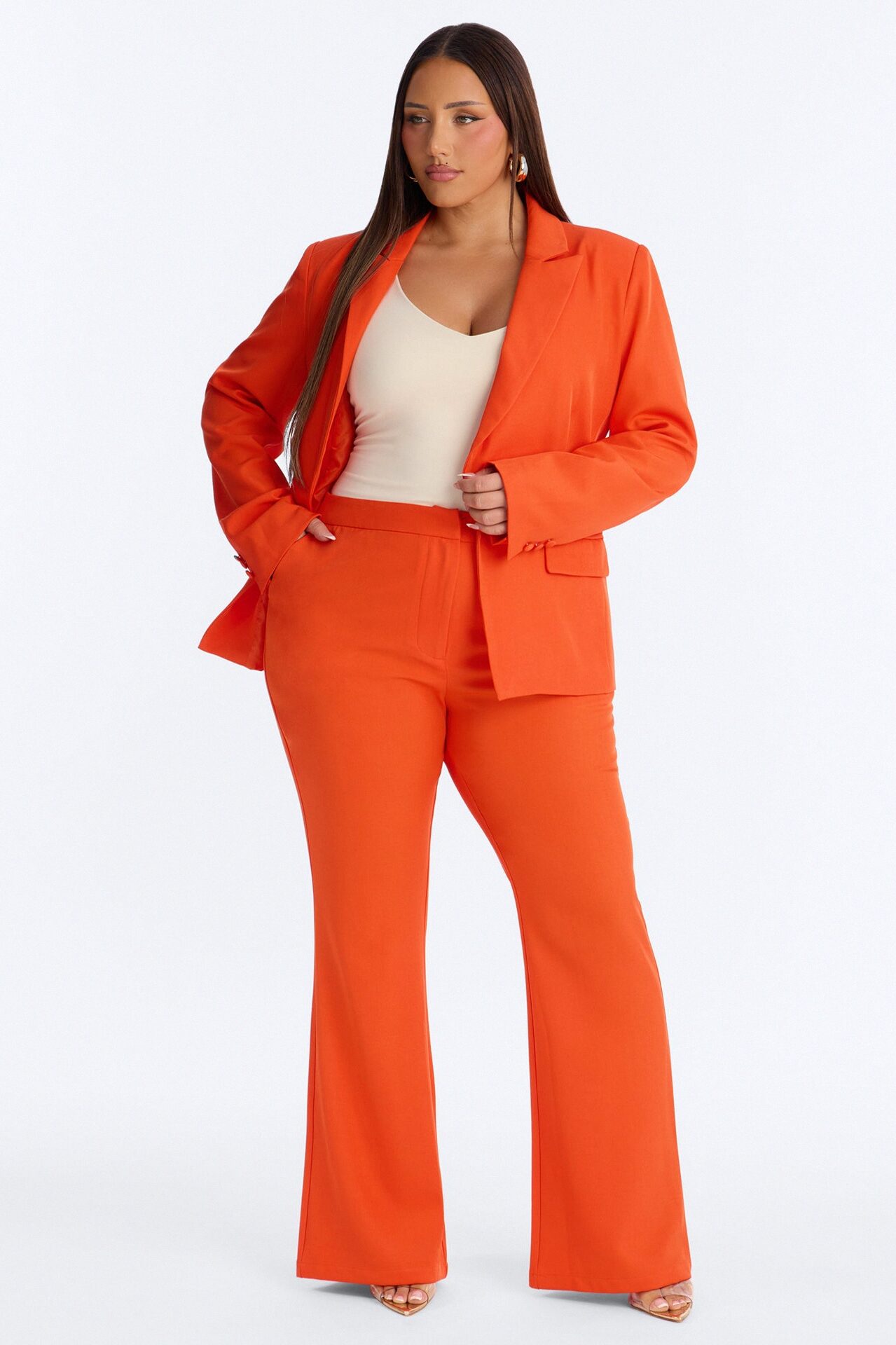 Breaking Even Flare Trouser - Tangerine