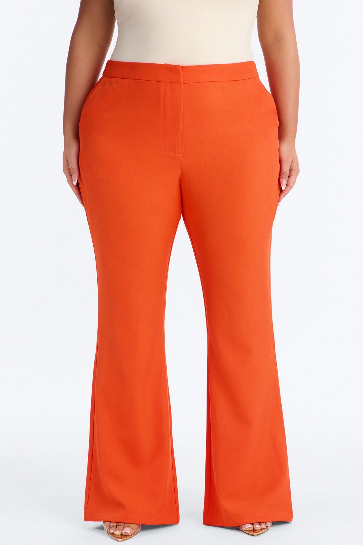 Breaking Even Flare Trouser - Tangerine