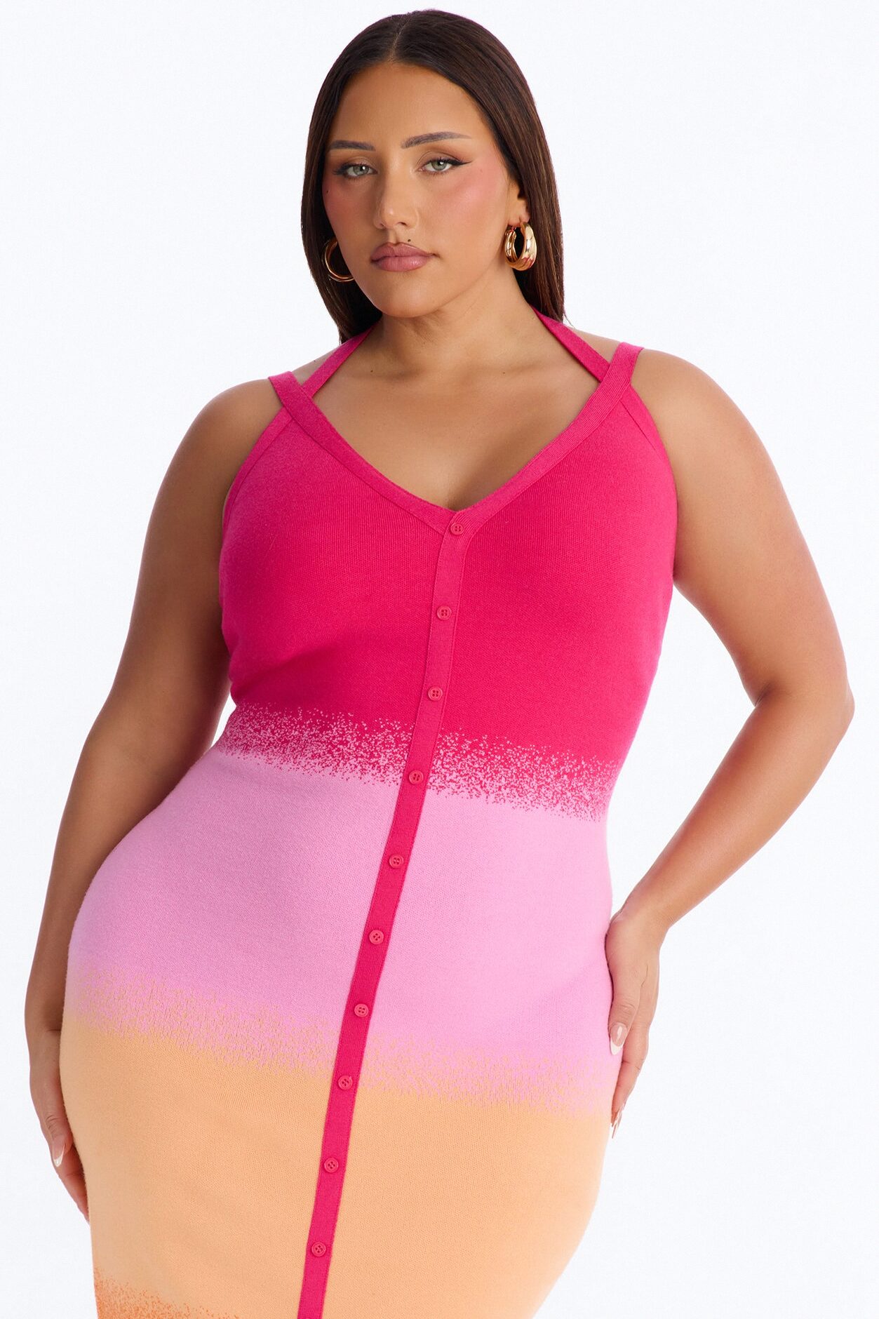 Like None Other Sweater Maxi Dress - Pink/combo