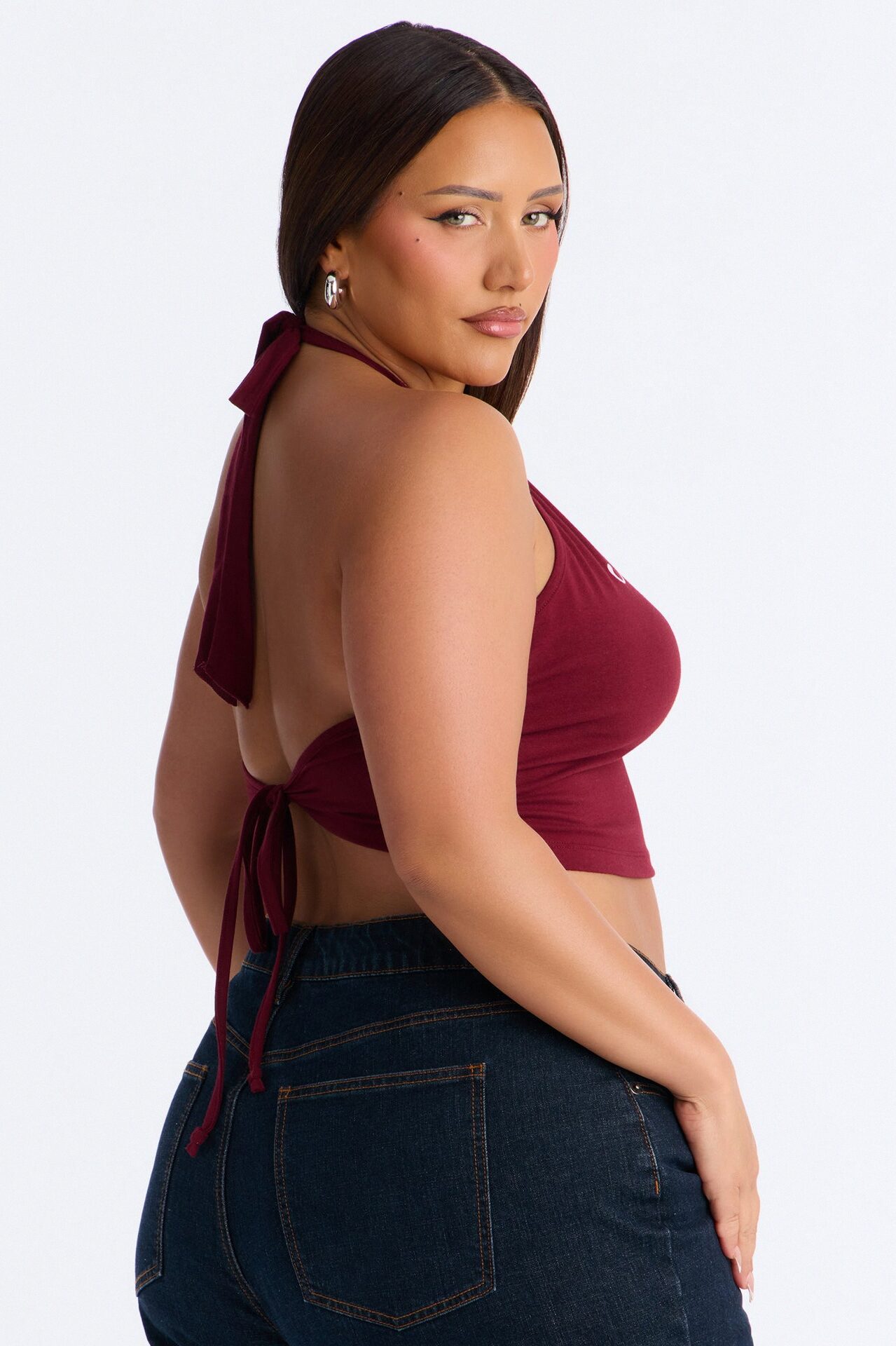 Atlanta Halter Top - Burgundy