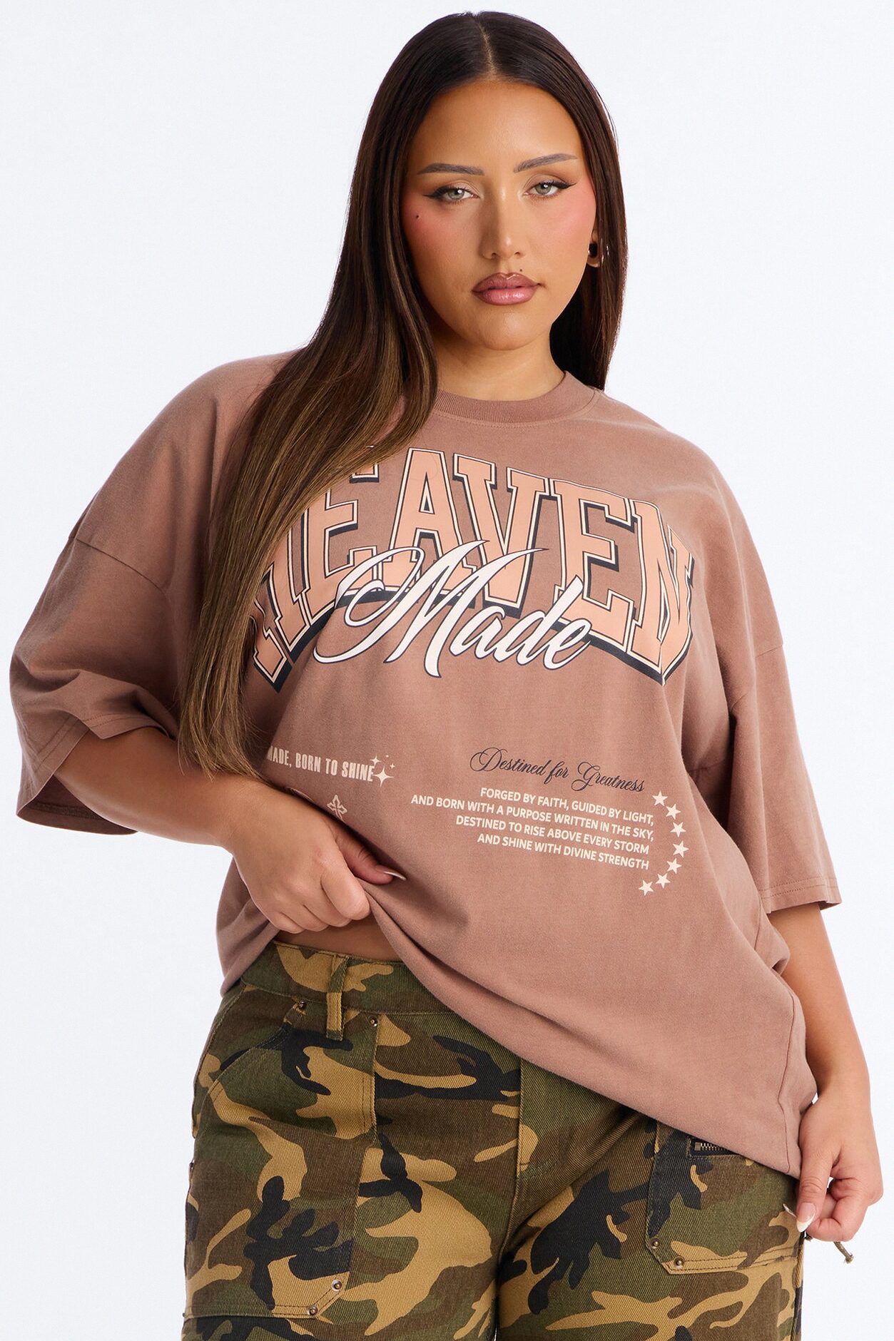 Heaven Made Short Sleeve T-Shirt - Brown