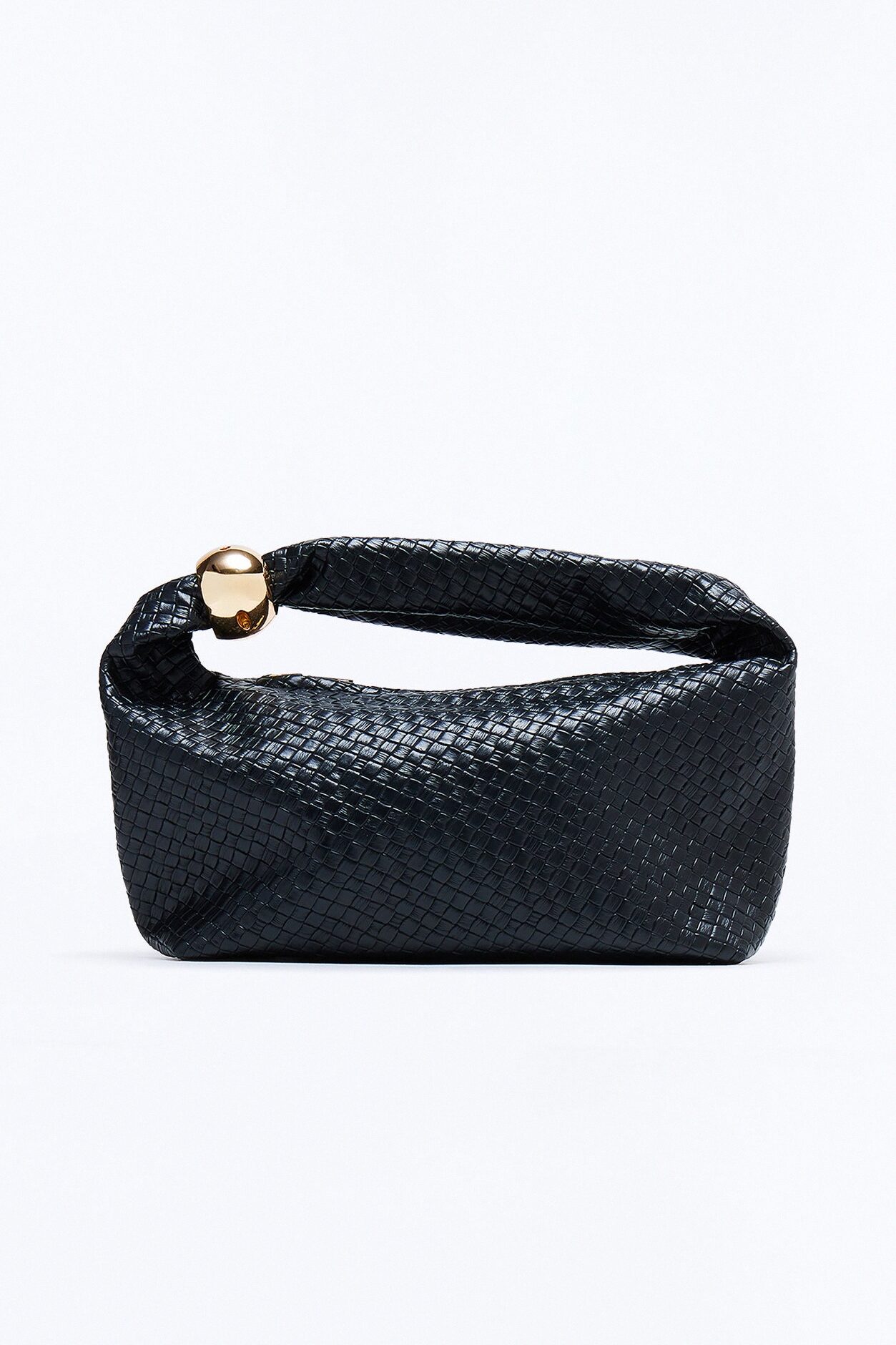 Sending Waves Faux Leather Shoulder Bag - Black
