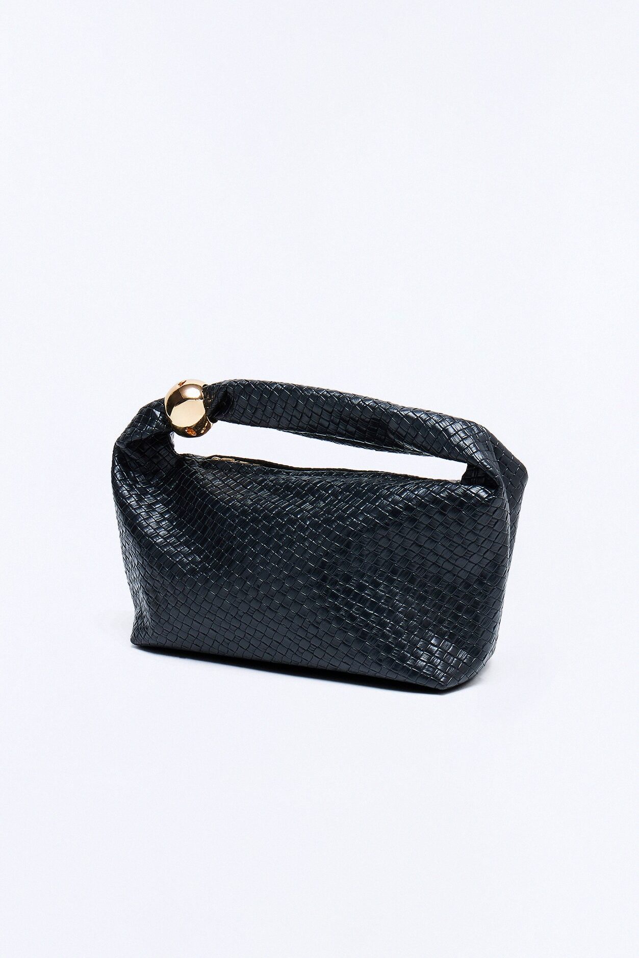 Sending Waves Faux Leather Shoulder Bag - Black