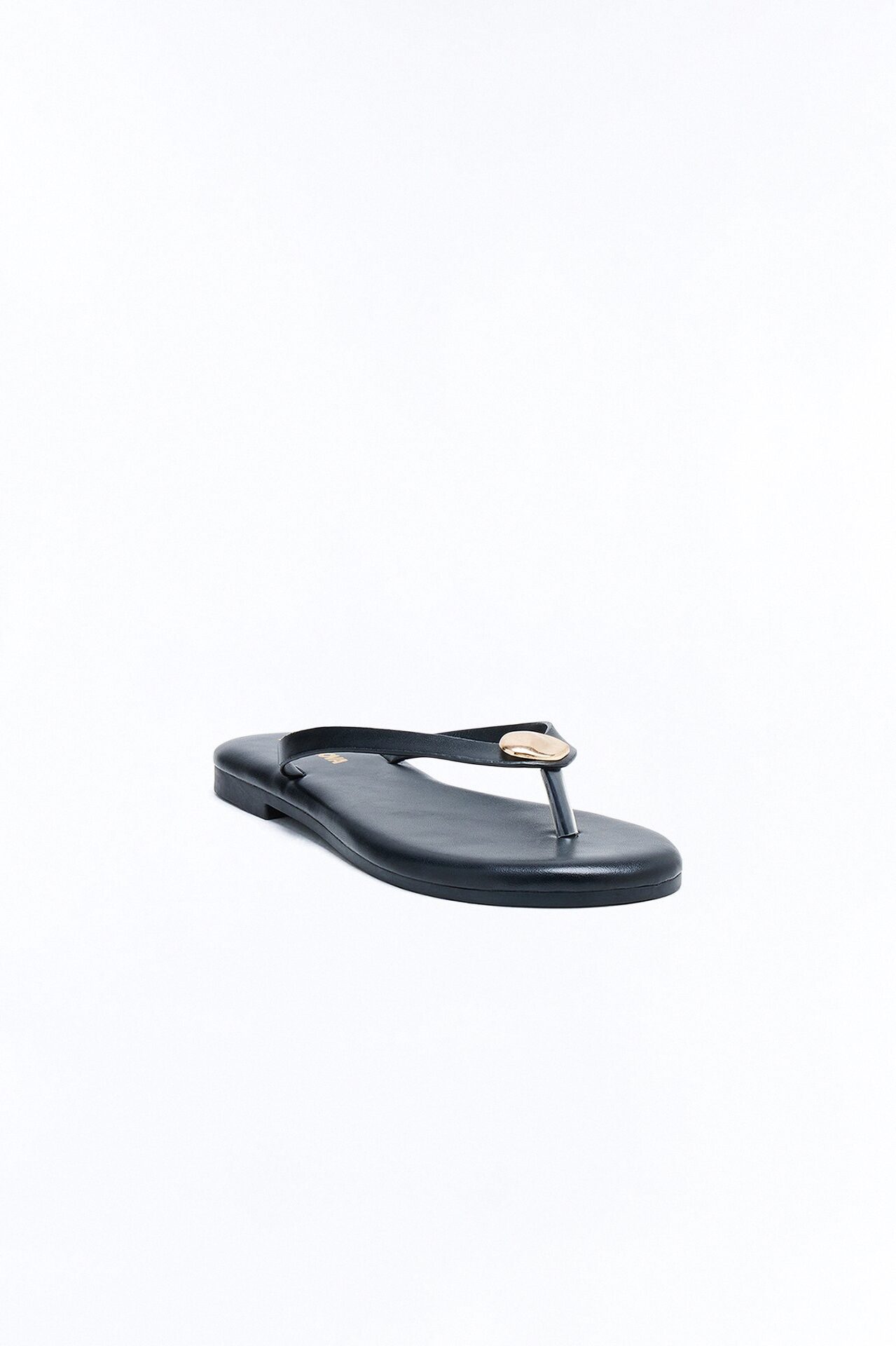 Kellen Hardware Flip Flops - Black