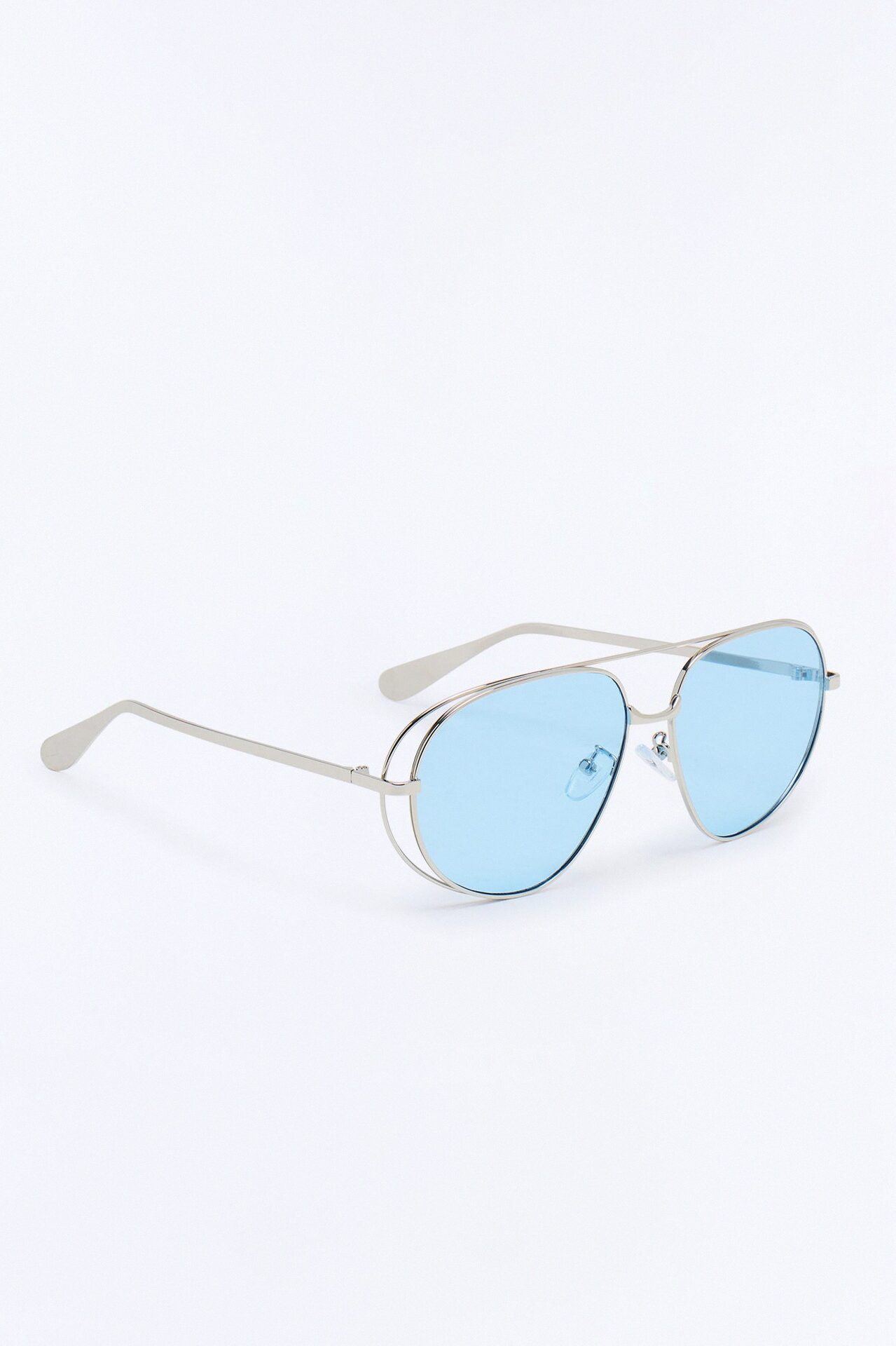 Vivid Vibes Sunglasses - Silver/Blue