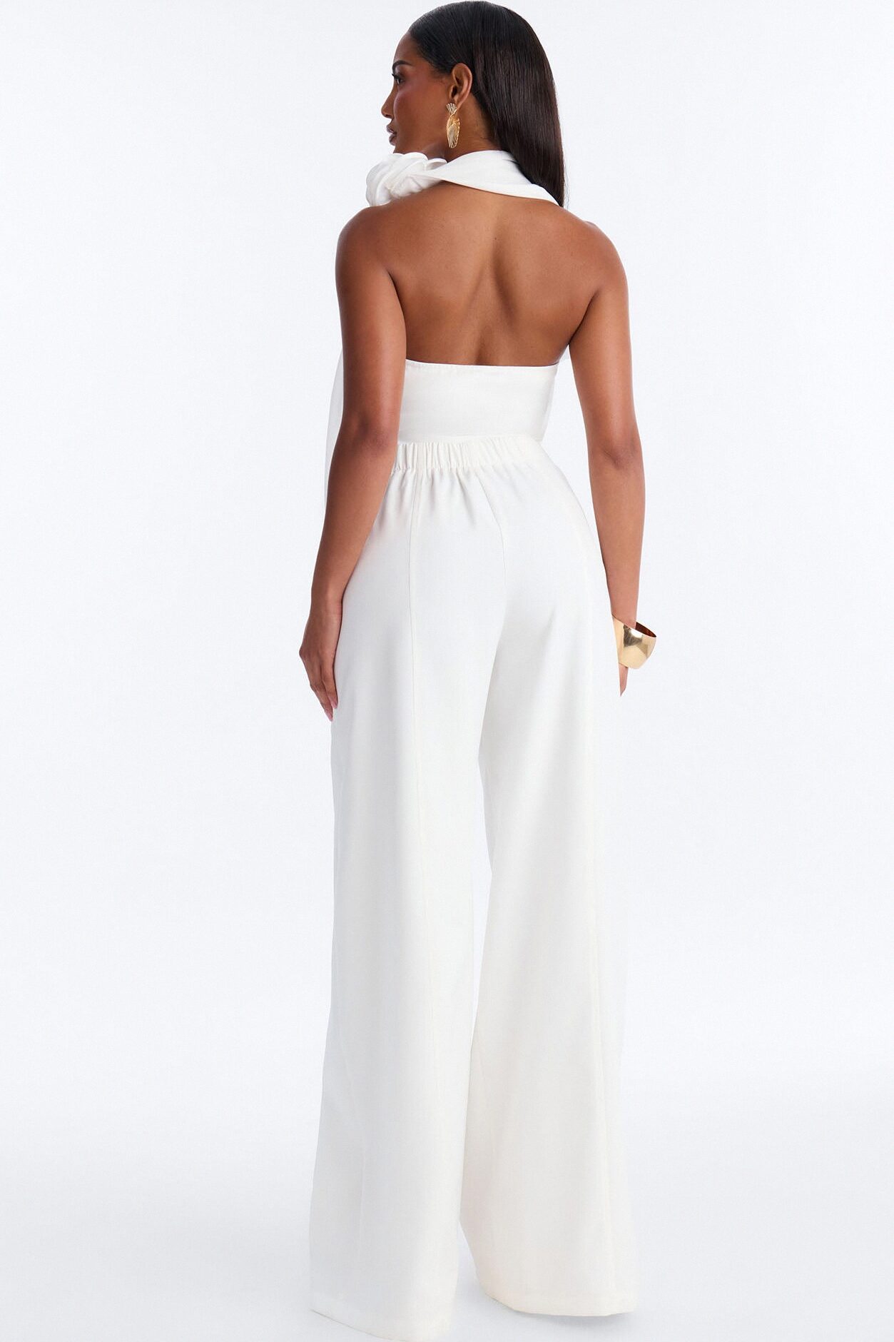 Celeste Bloom Draped Pant Set - White