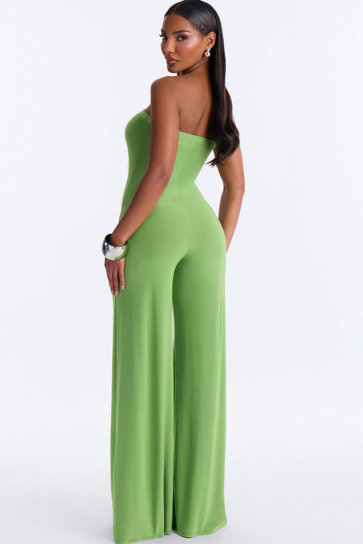 Heat Check Wide Leg Jumpsuit - Green