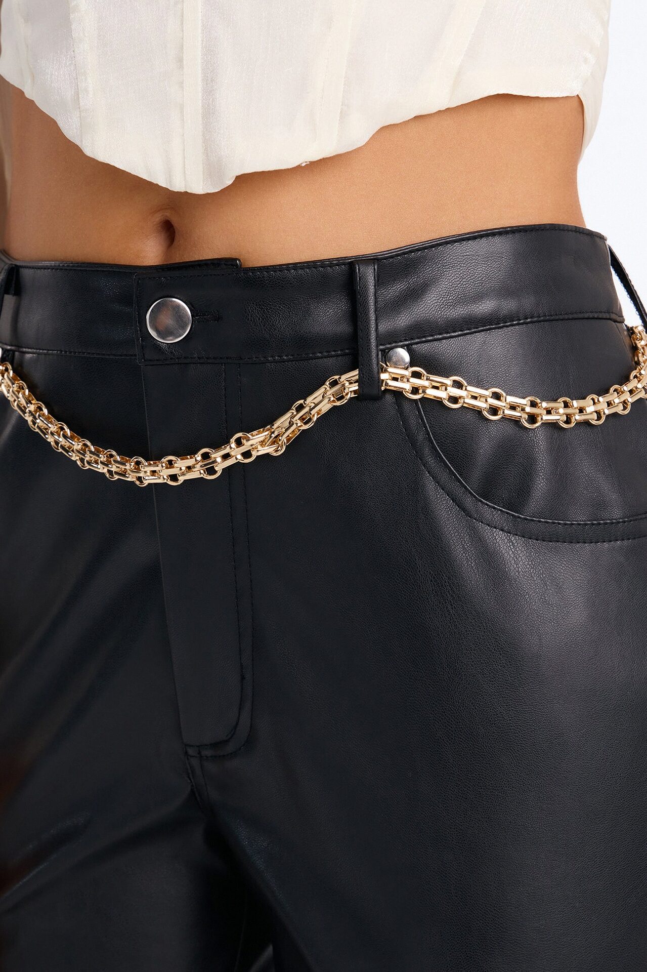 Locked In Queen Chain Belt - Gold