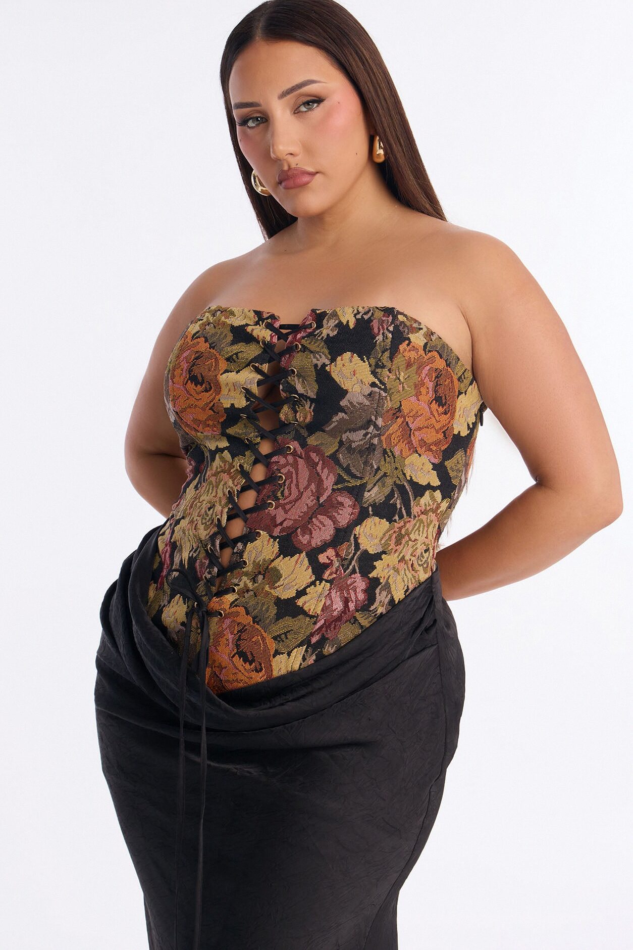 Paige Floral Jacquard Maxi Dress - Black/combo