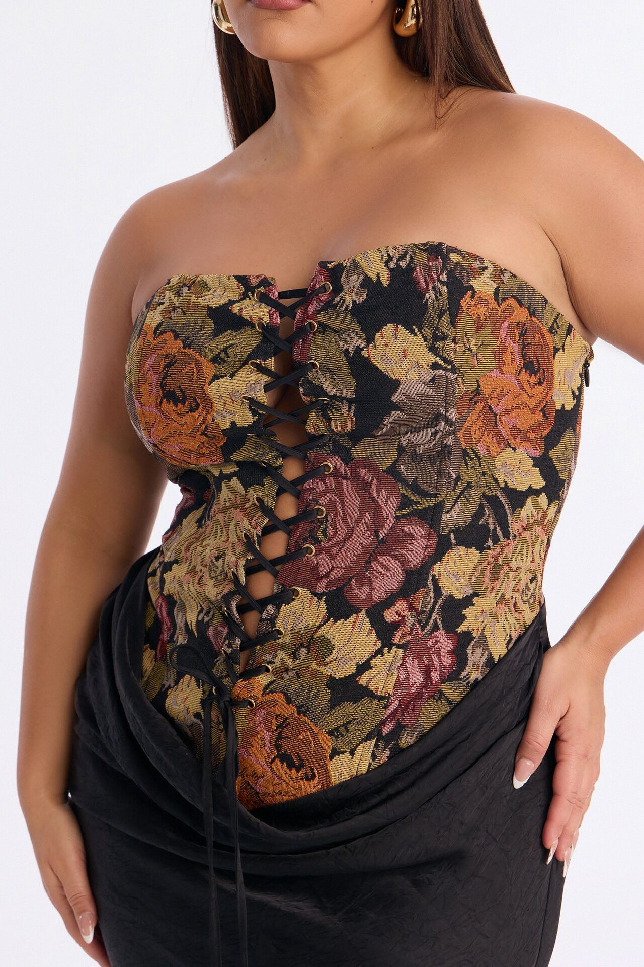 Paige Floral Jacquard Maxi Dress - Black/combo