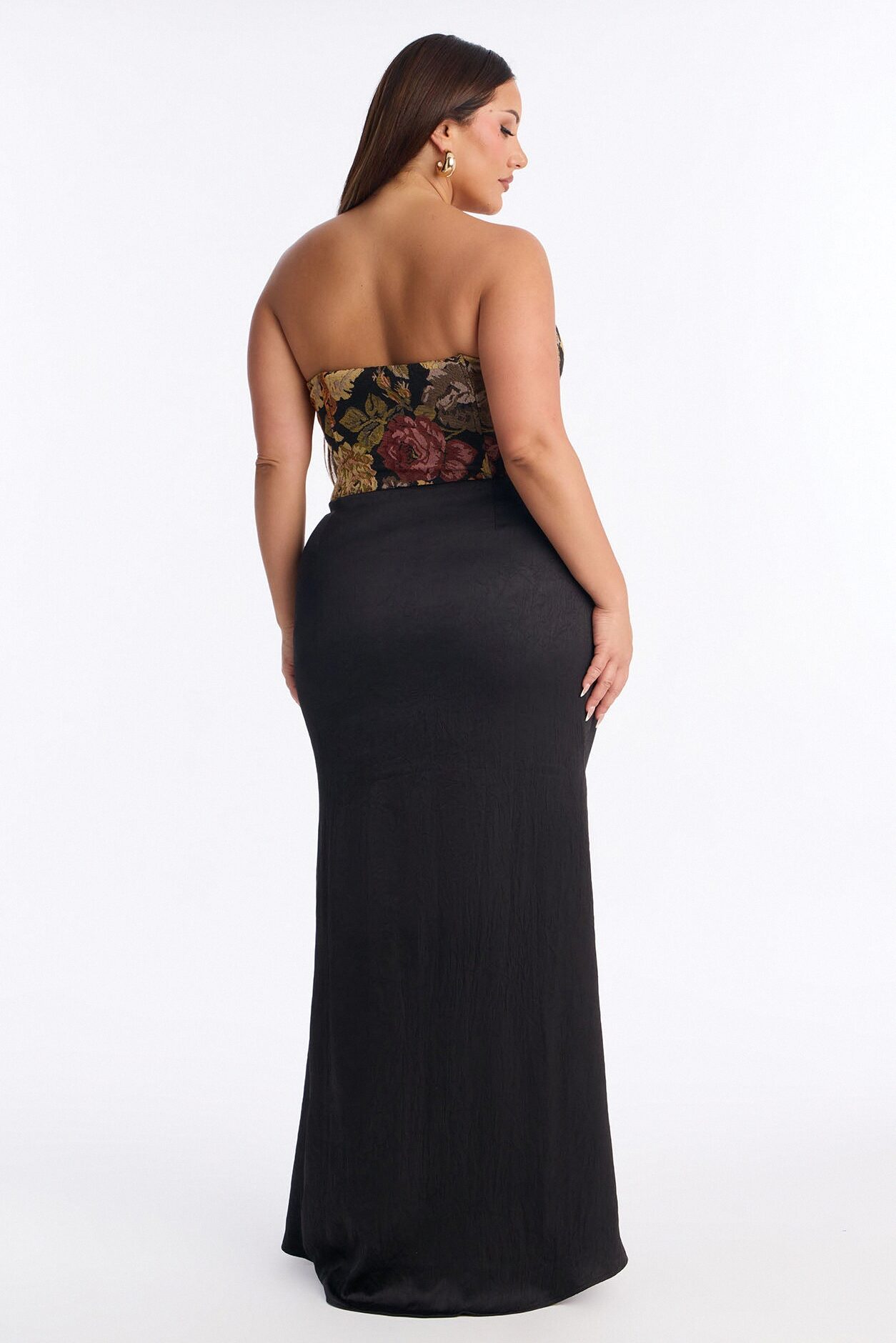 Paige Floral Jacquard Maxi Dress - Black/combo