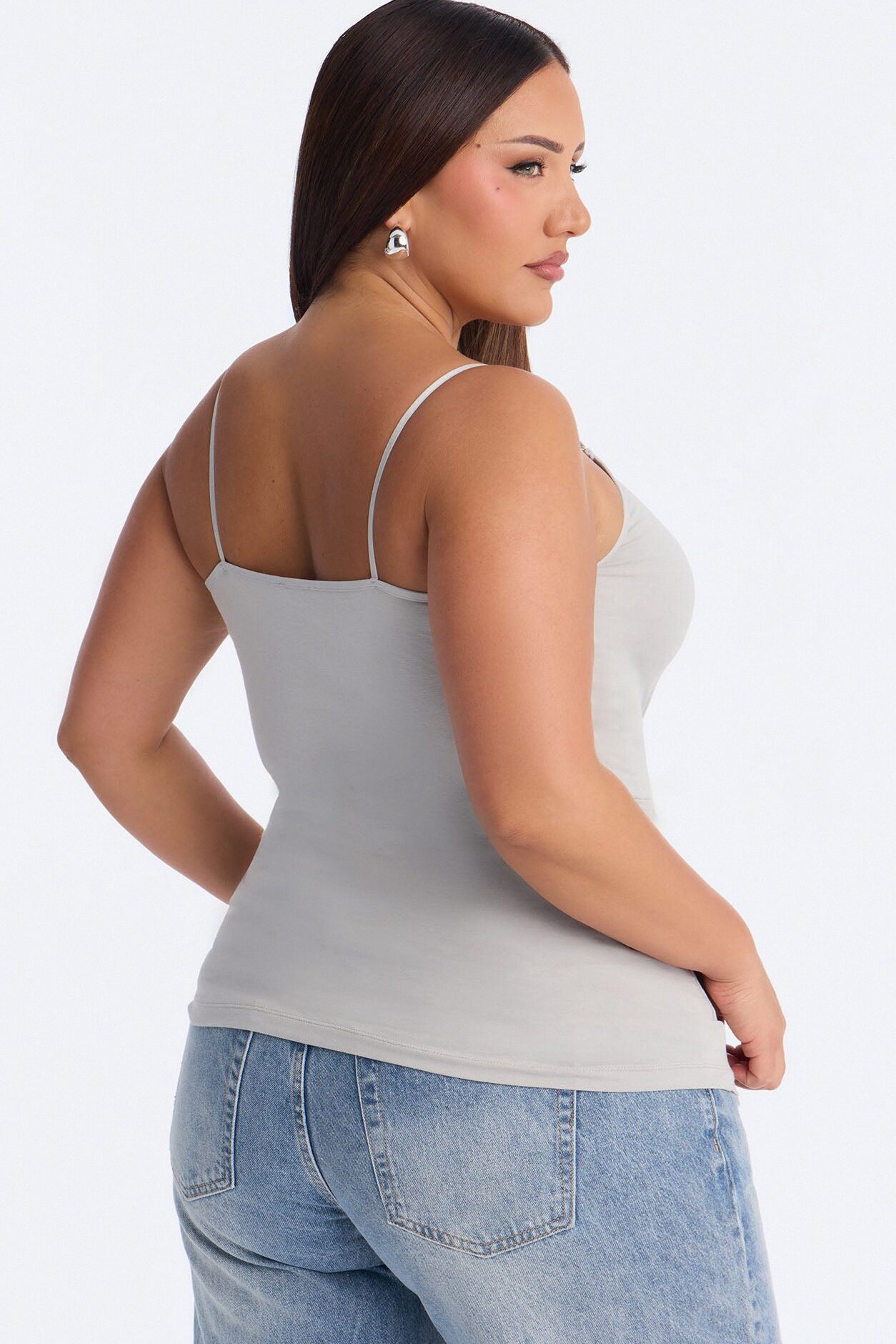 Sara Cami Top - Light Grey