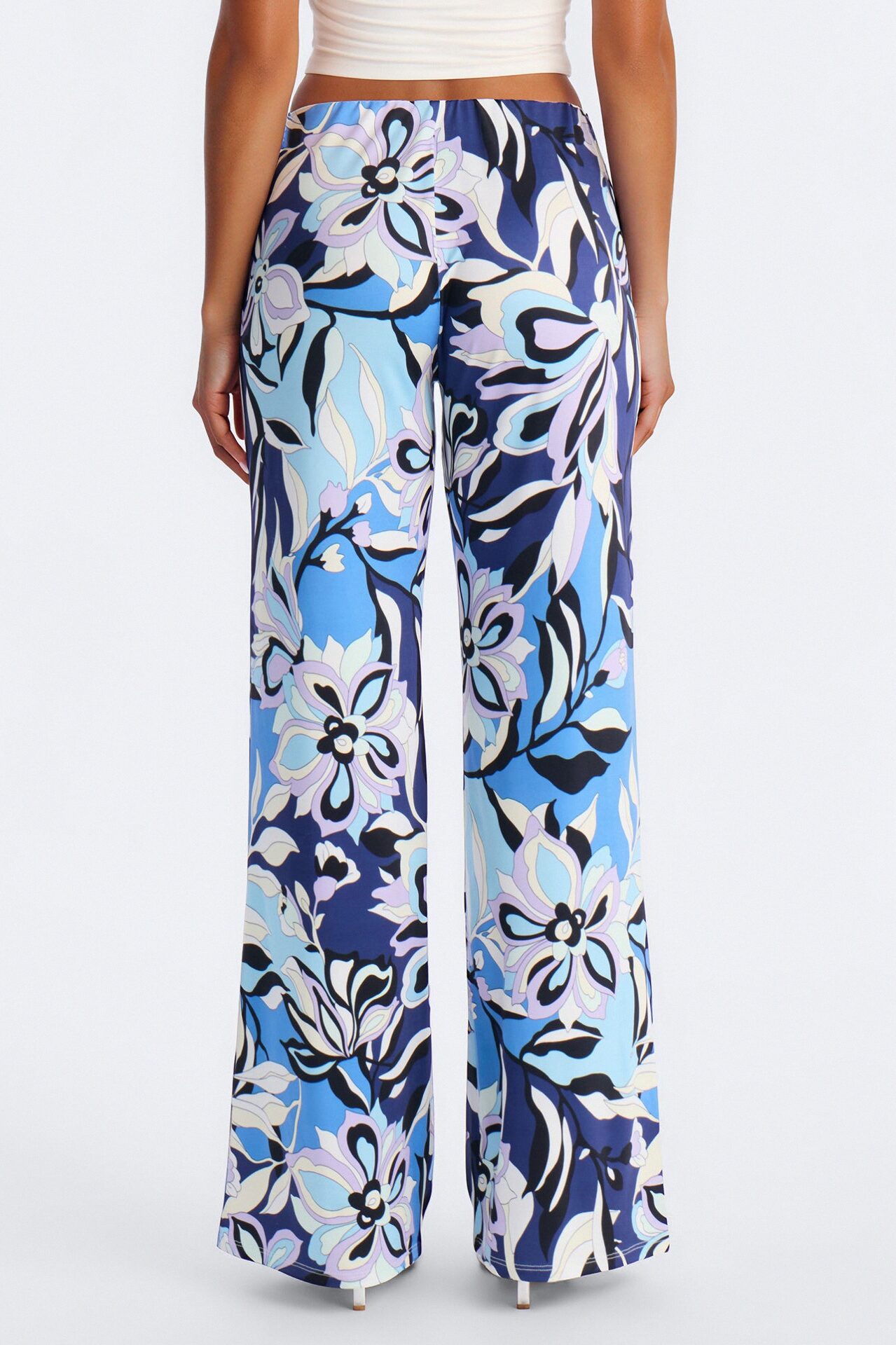 Can't Go Wrong Flared Stretch Pant - Blue/combo