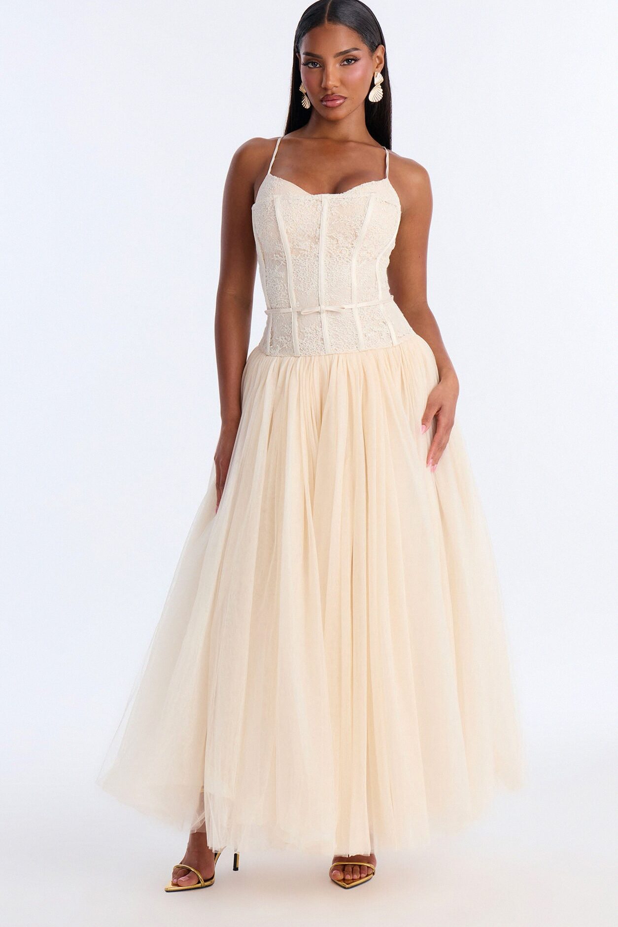 Lover Girl Lace Gown - Cream