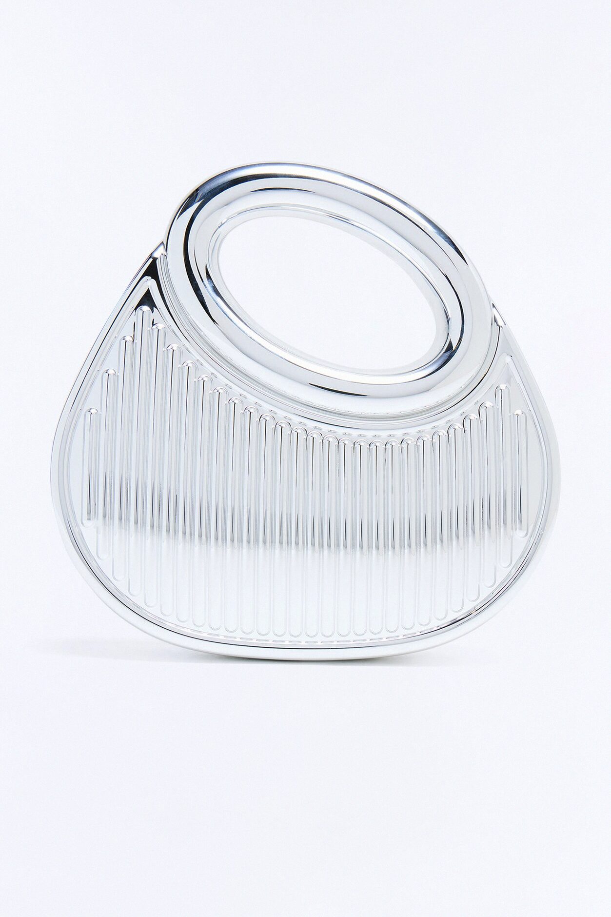 Take Note Hard Case Clutch - Silver