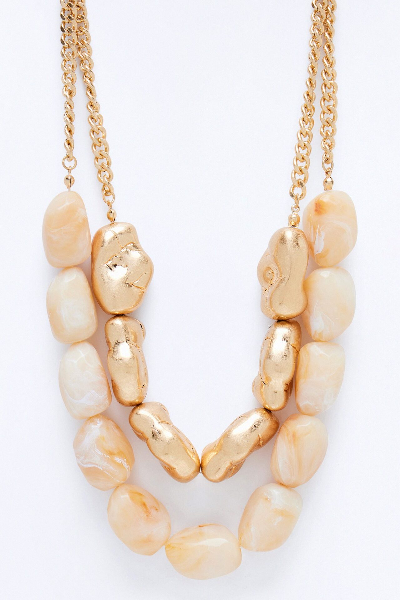 Sun Down Layered Necklace - Ivory/combo