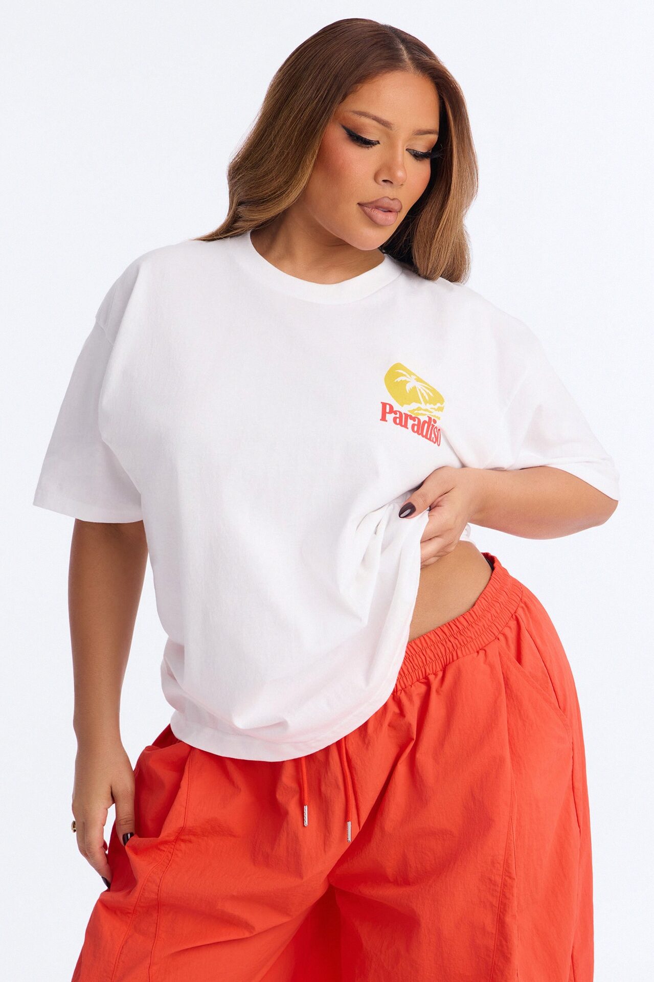 Island Paradiso Boxy Tee - White
