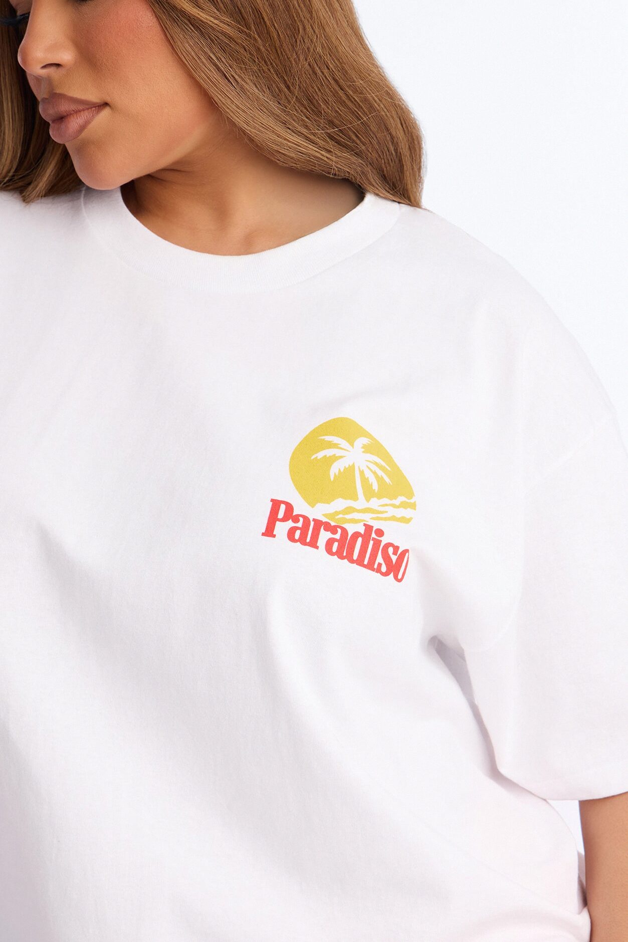 Island Paradiso Boxy Tee - White