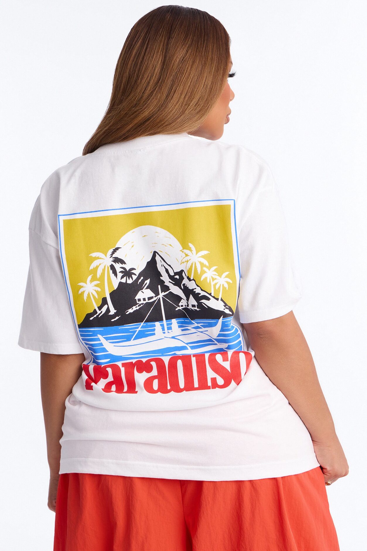 Island Paradiso Boxy Tee - White