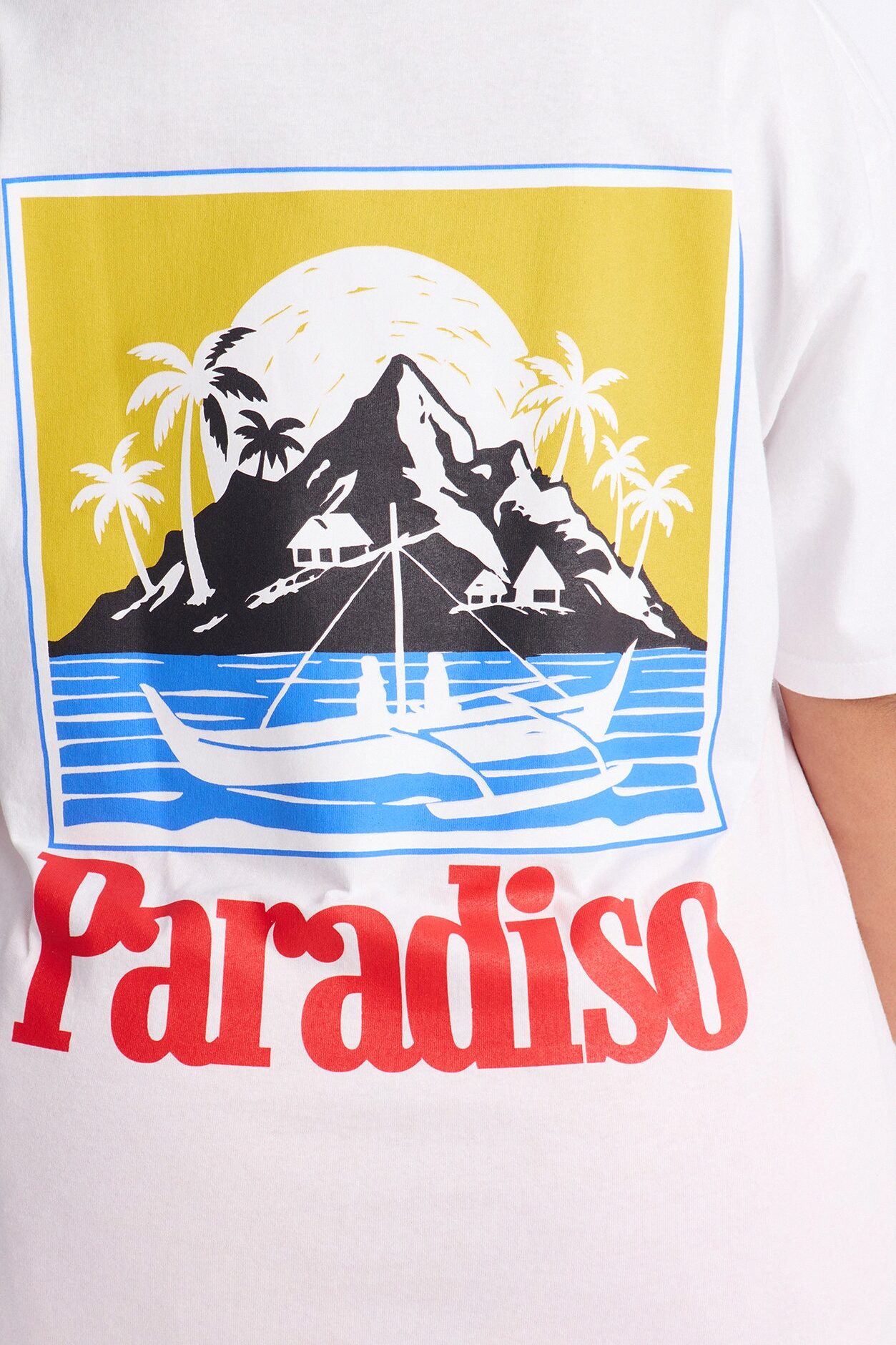 Island Paradiso Boxy Tee - White
