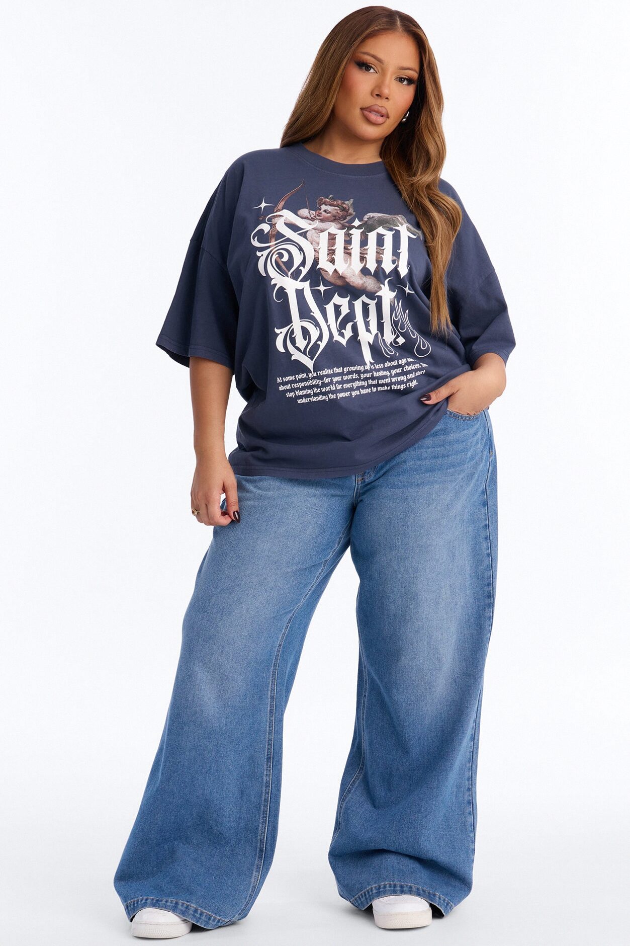 Saint Department Washed T-Shirt - Navy