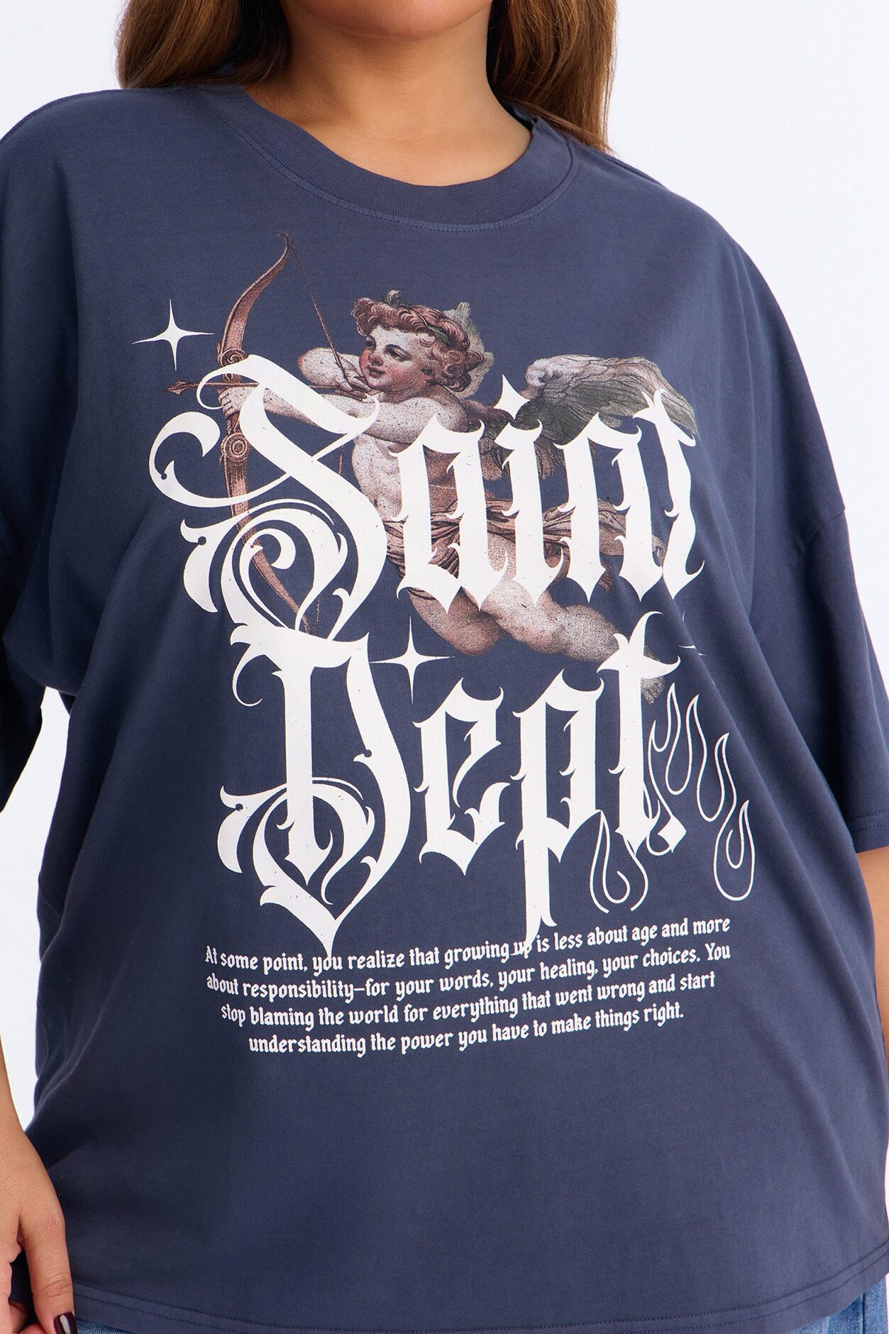 Saint Department Washed T-Shirt - Navy