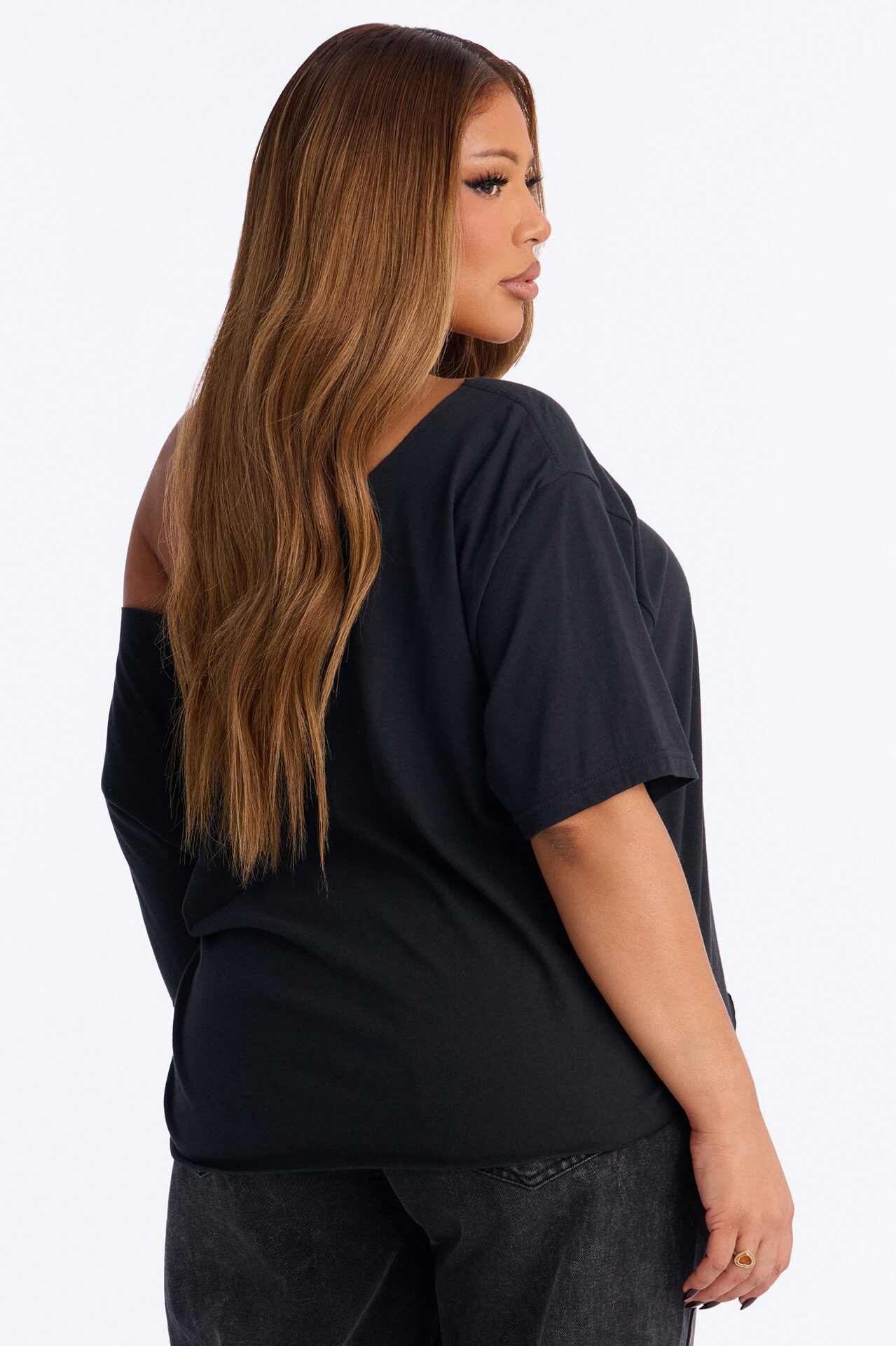 Youngboy Never Broke Again Off Shoulder Tee - Black