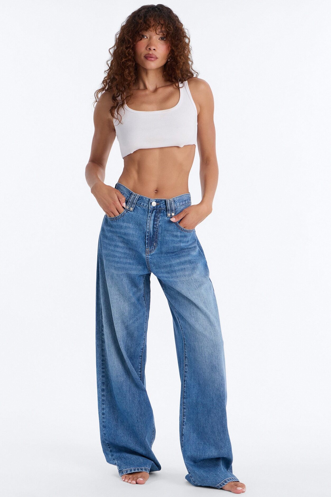 Chelsea Hemp Blend Wide Leg Jeans - Dark Wash