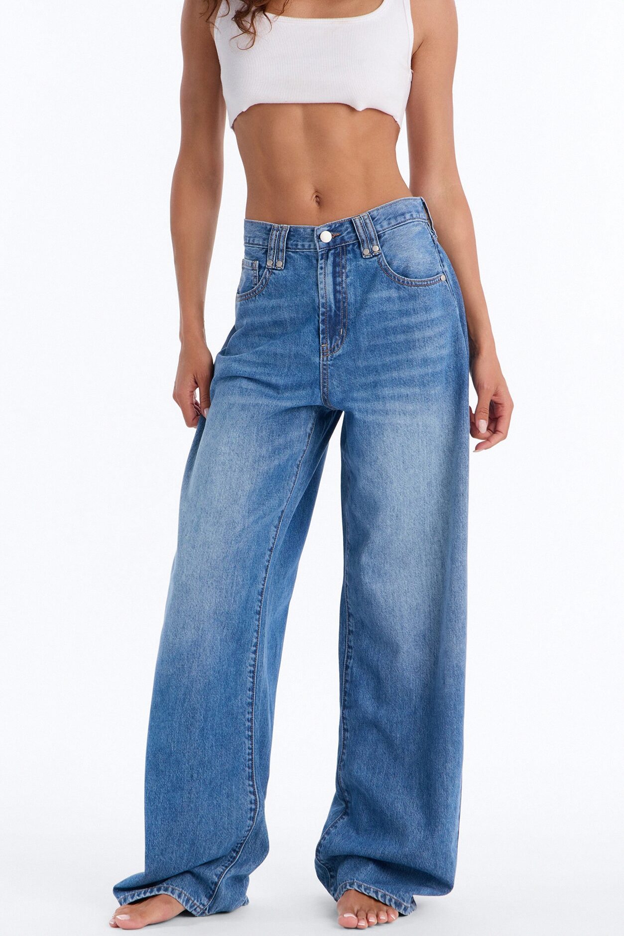 Chelsea Hemp Blend Wide Leg Jeans - Dark Wash