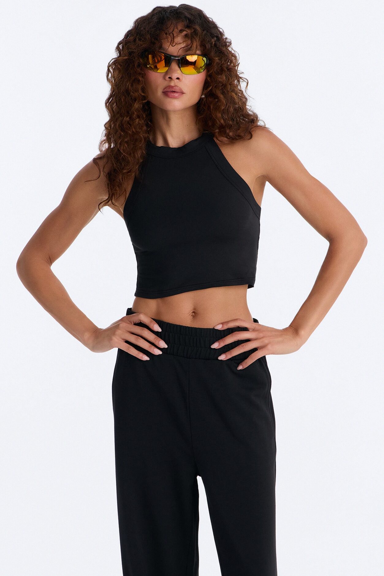 Never Too Late Pant Set - Black