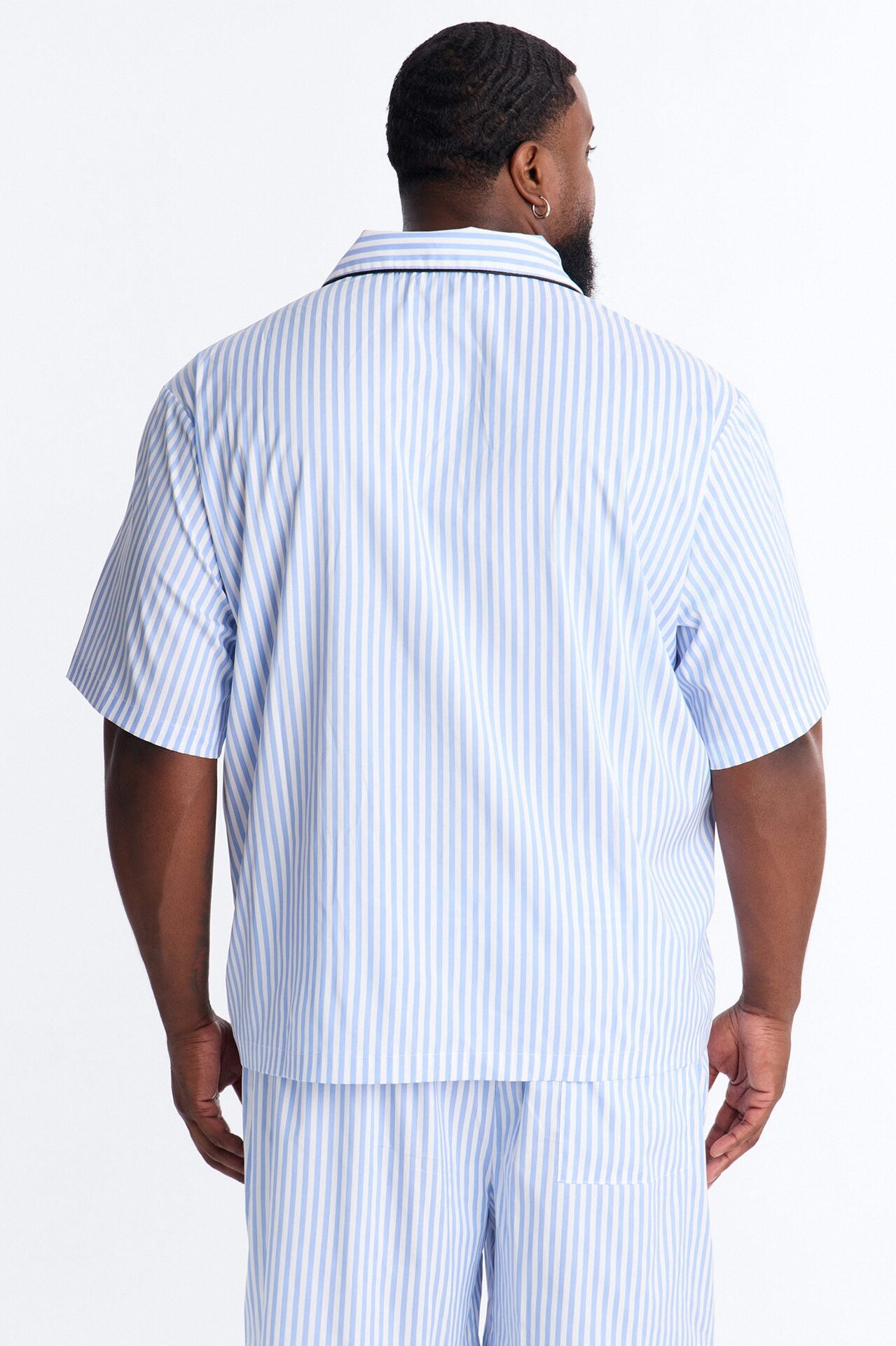 Cozy Night In Stripe Lounge Top - Blue/combo