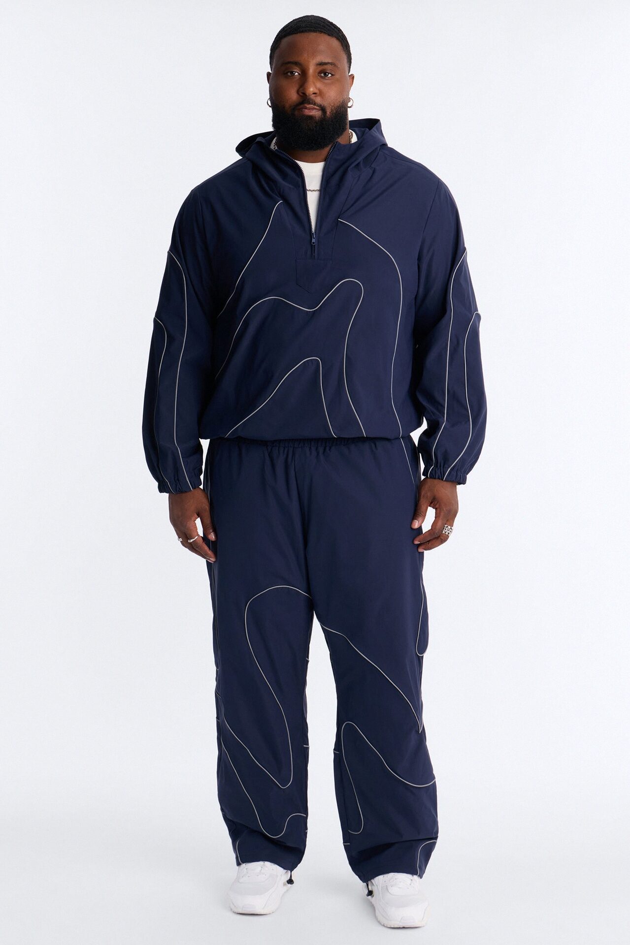 Futuristic Mode Track Jacket - Navy