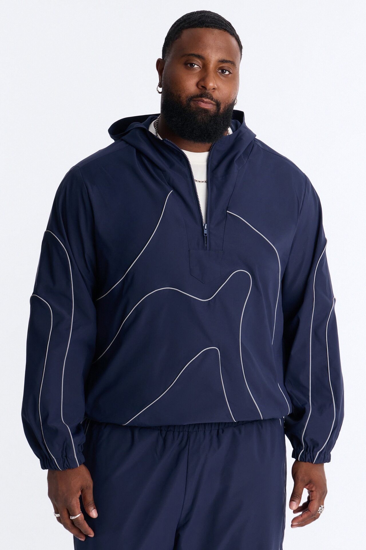 Futuristic Mode Track Jacket - Navy