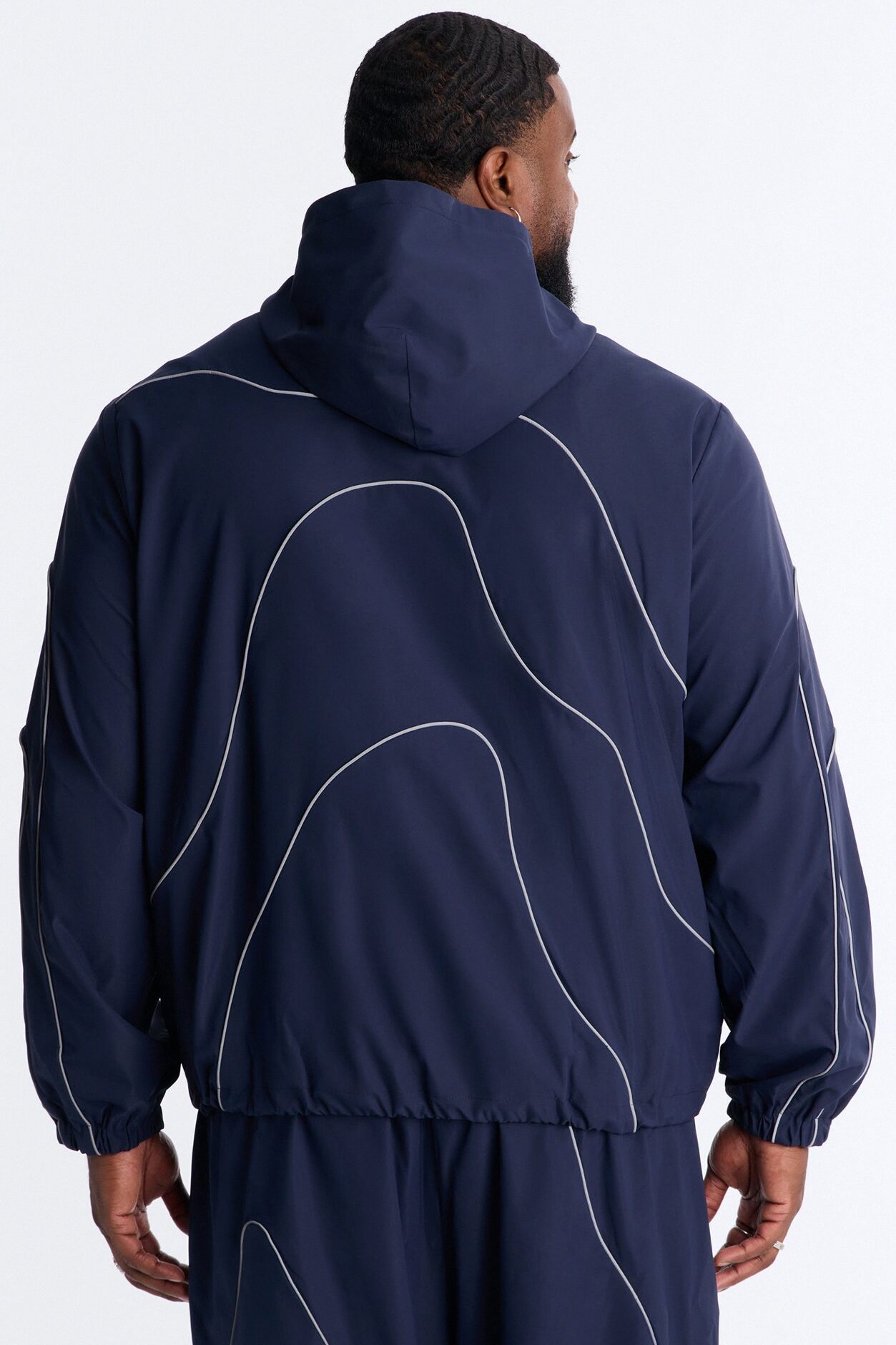 Futuristic Mode Track Jacket - Navy