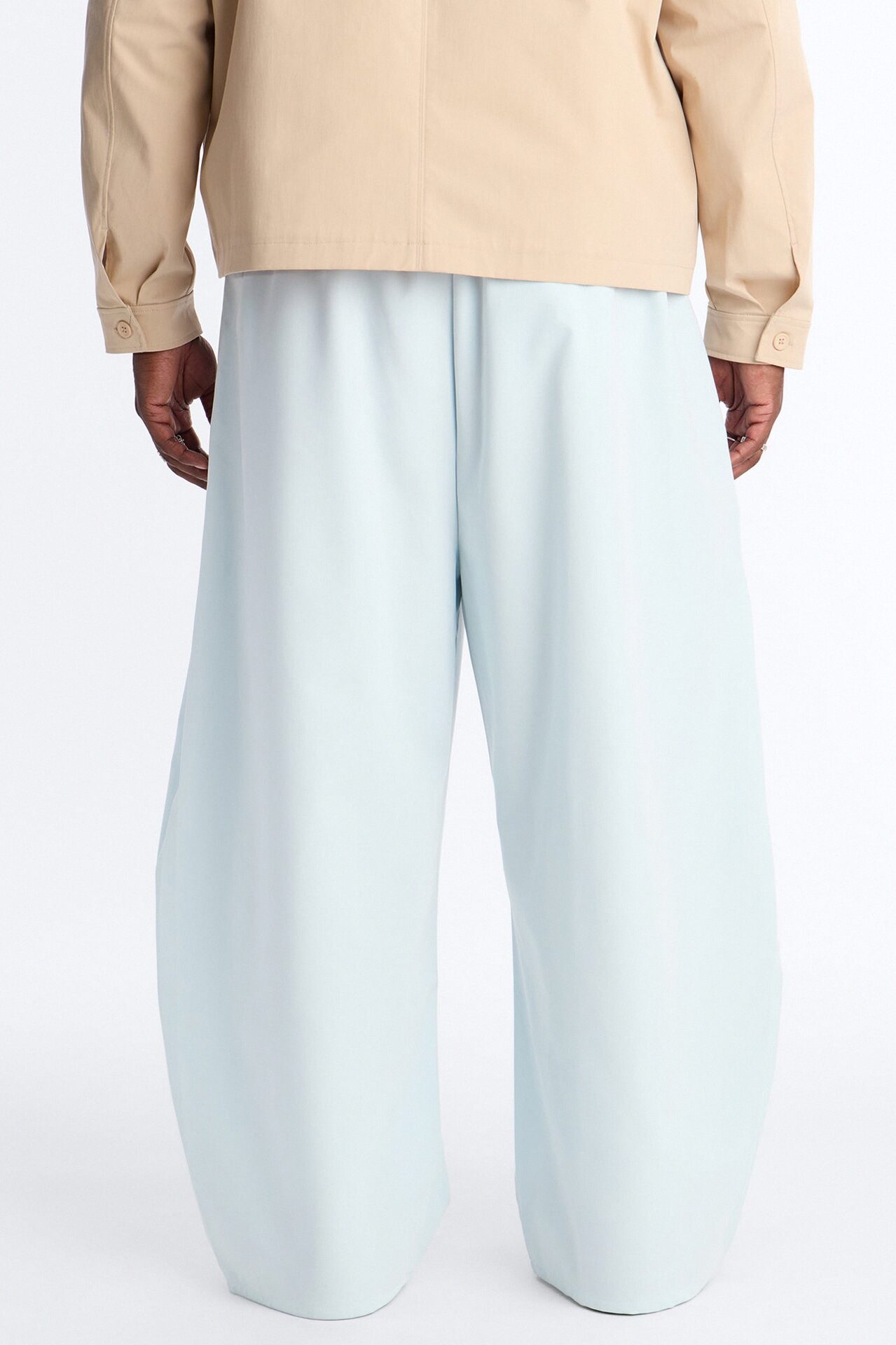 Barrel Bold Flow Trousers - Light Blue