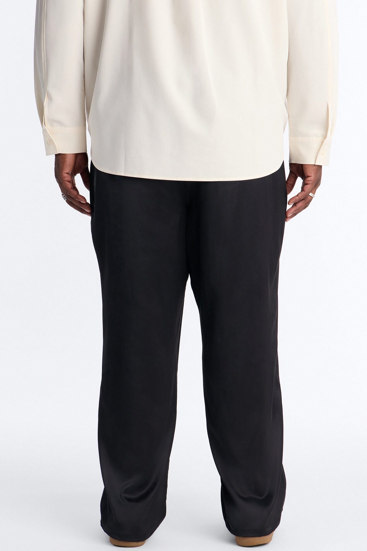 Straight Dusk Till Satin Pant - Black