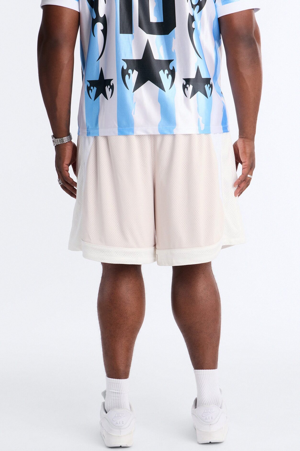 Marcello Relaxed Mesh Short - Cream/combo