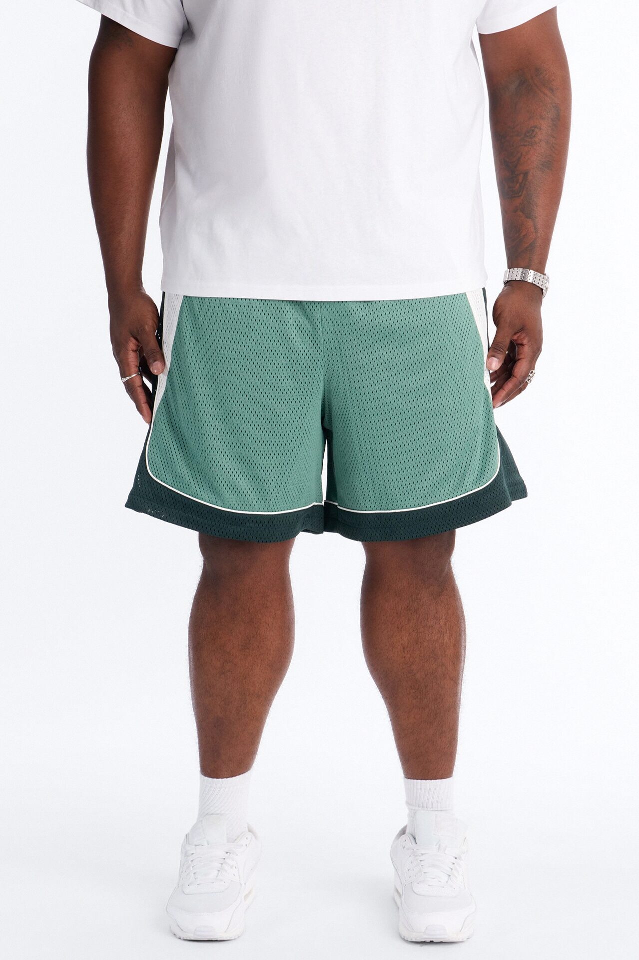 Marcello Relaxed Mesh Short - Green/combo